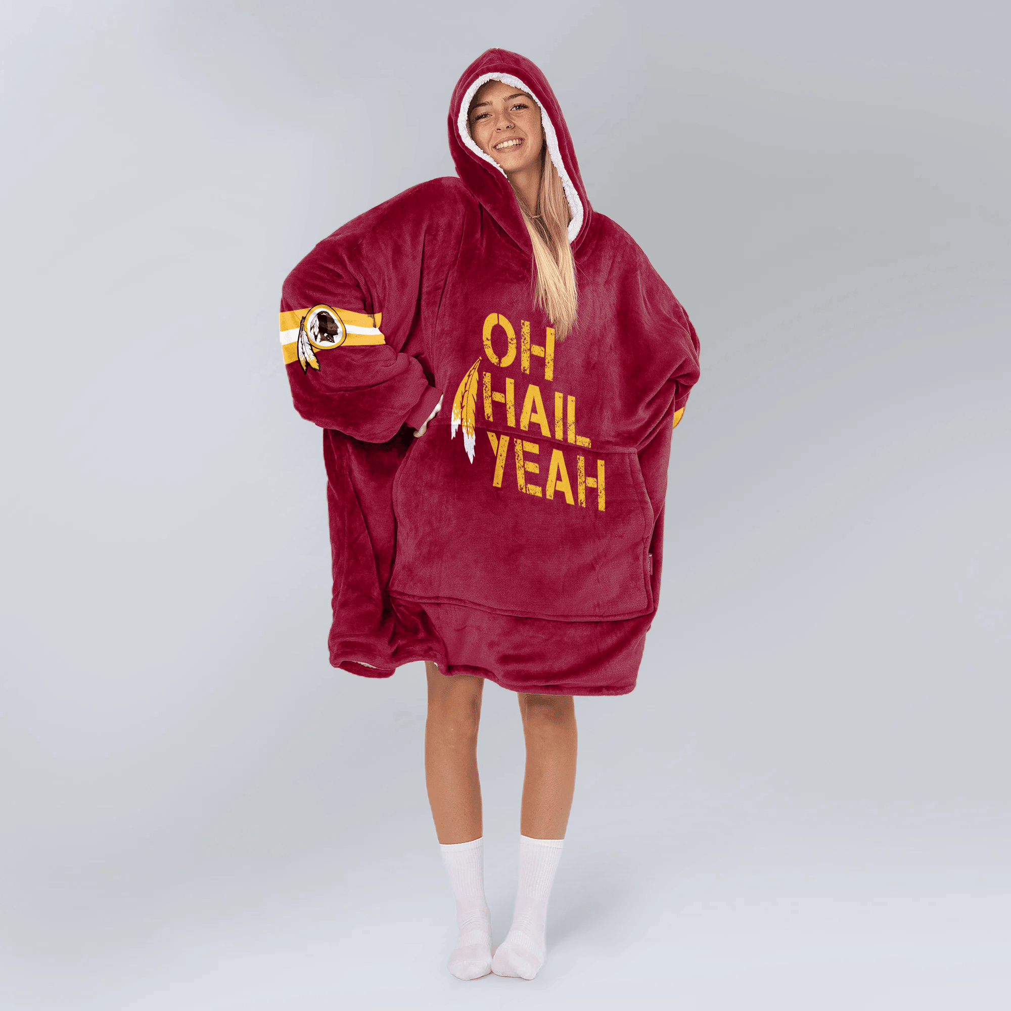 Adult J.D 5 Washington Football Unisex Blanket Hoodie