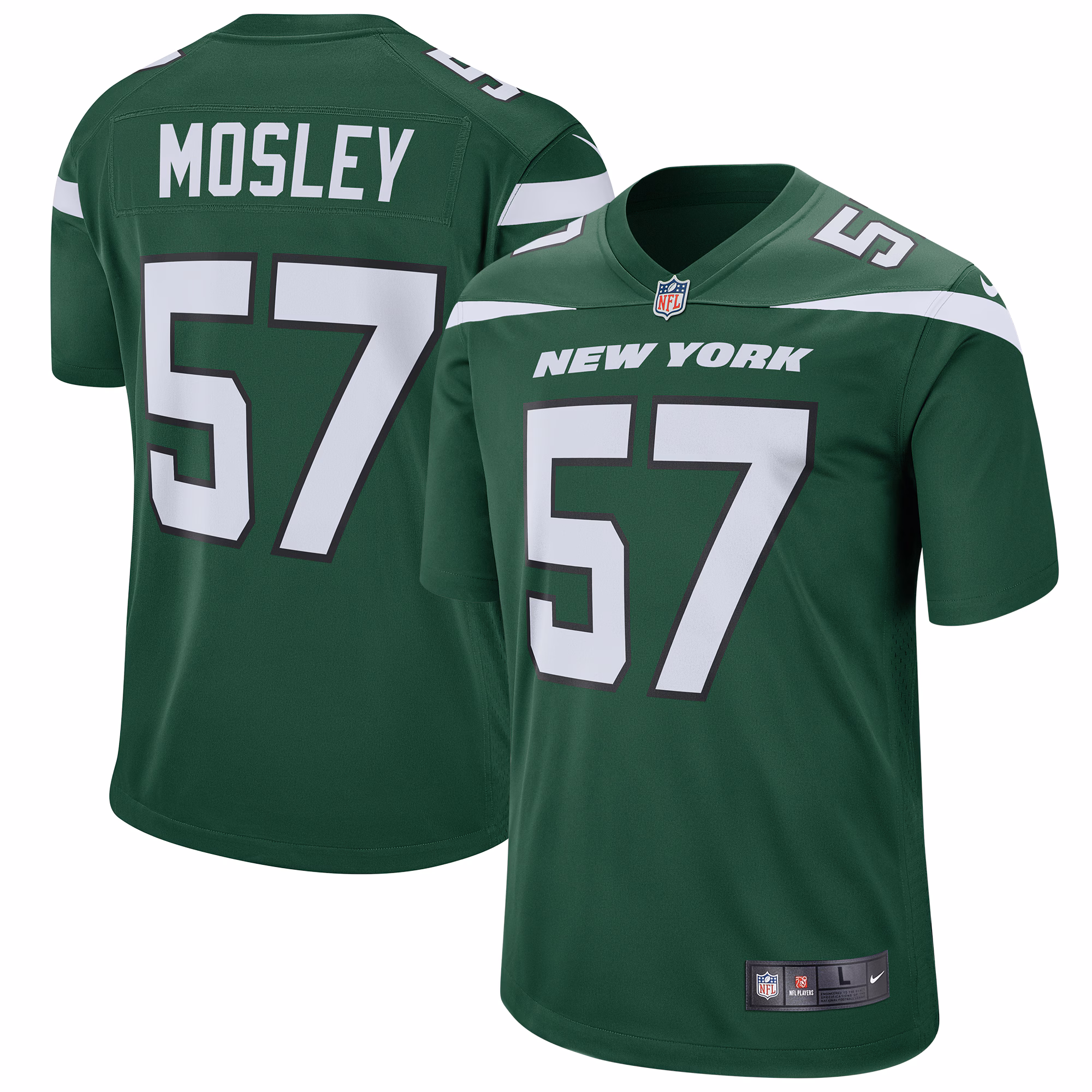 C.J. Mosley New York Jets Game Jersey - Gotham Green