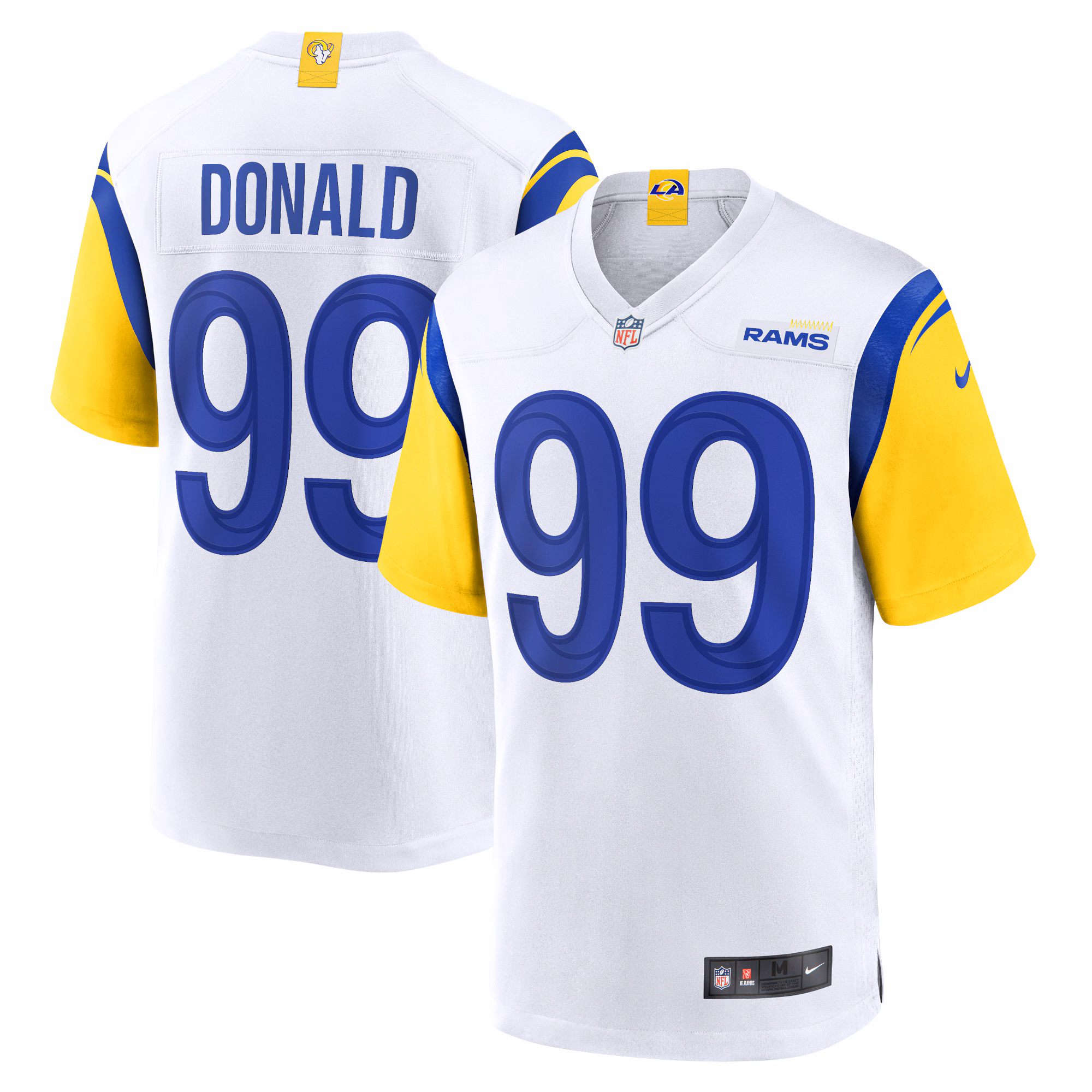 Aaron Donald Los Angeles Rams Game Jersey - Bone