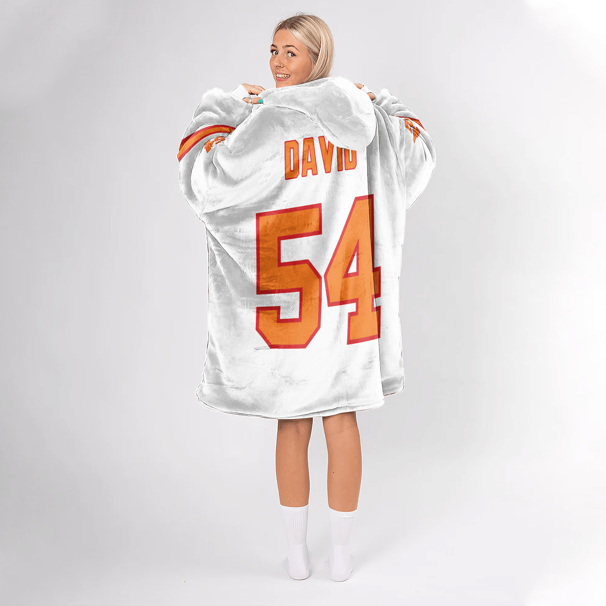 Adult L.D 54 Tampa Bay Football 50th Season Game Unisex Blanket Hoodie
