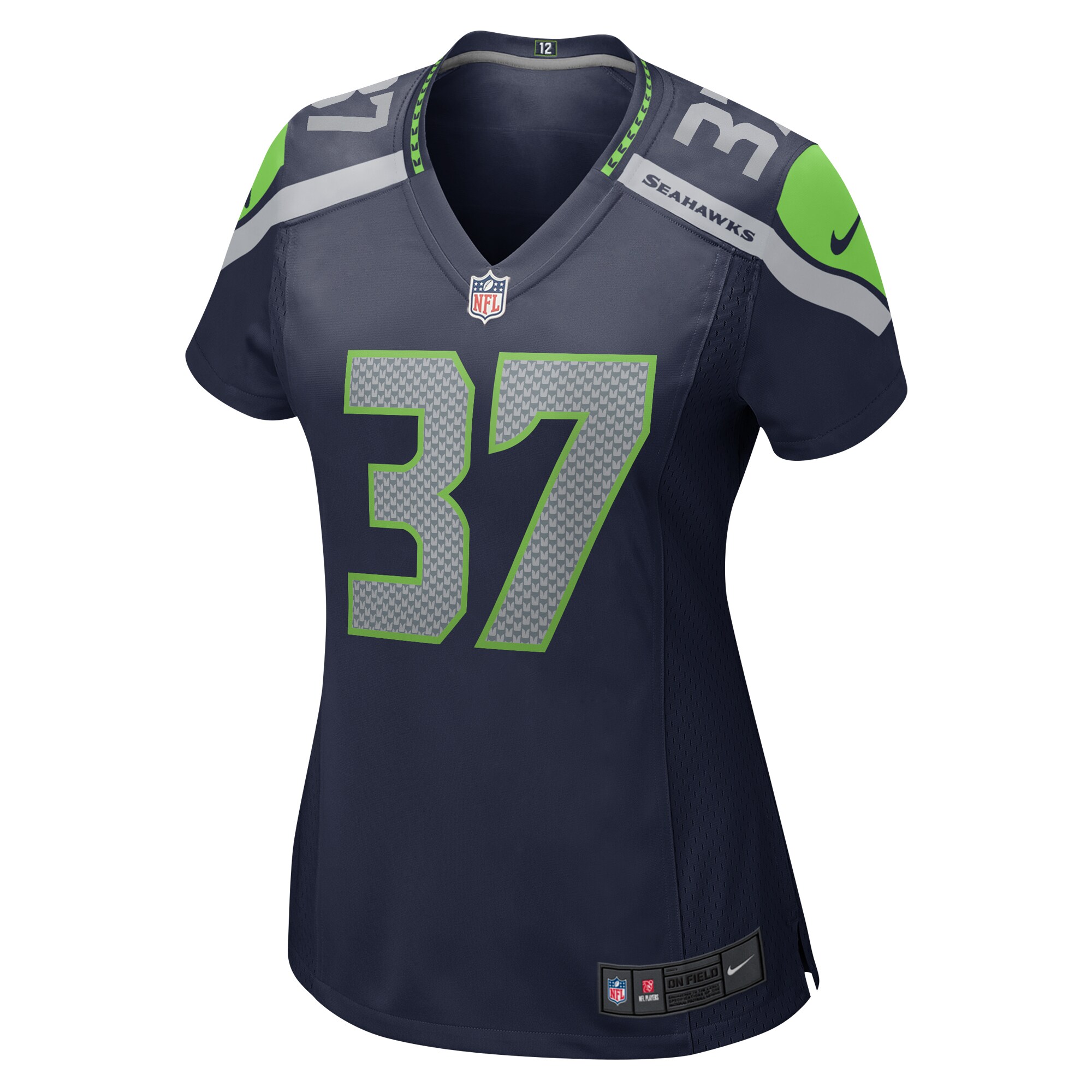 Xavier Crawford Seattle Seahawks  Women's Home Game Player Jersey - College Navy