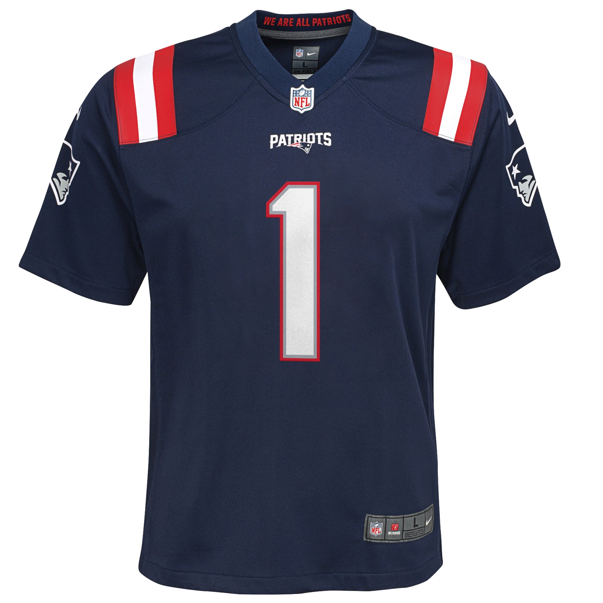 Cam Newton New England Patriots  Youth Game Jersey - Navy