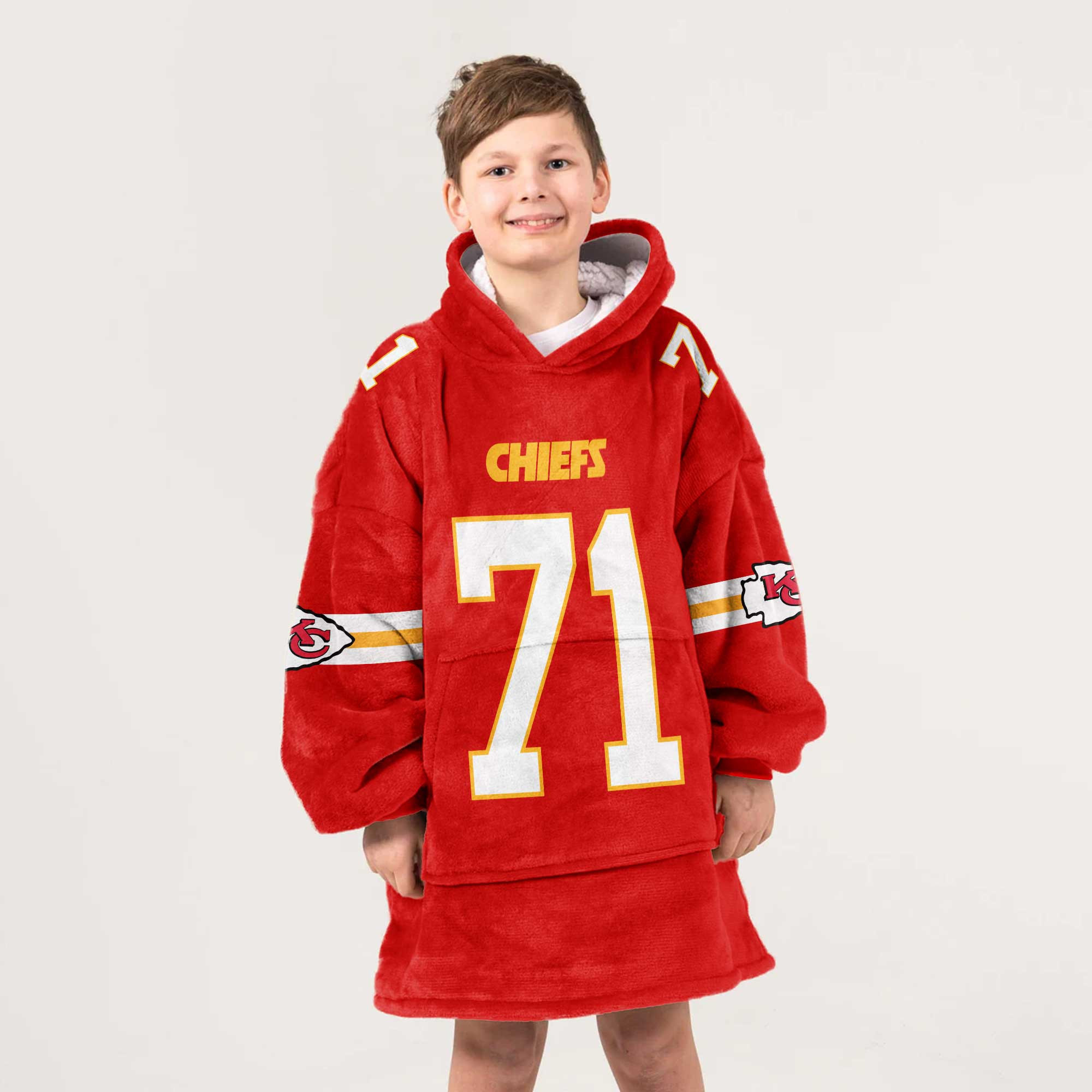 Kid 71 Kansas City Football Unisex Blanket Hoodie