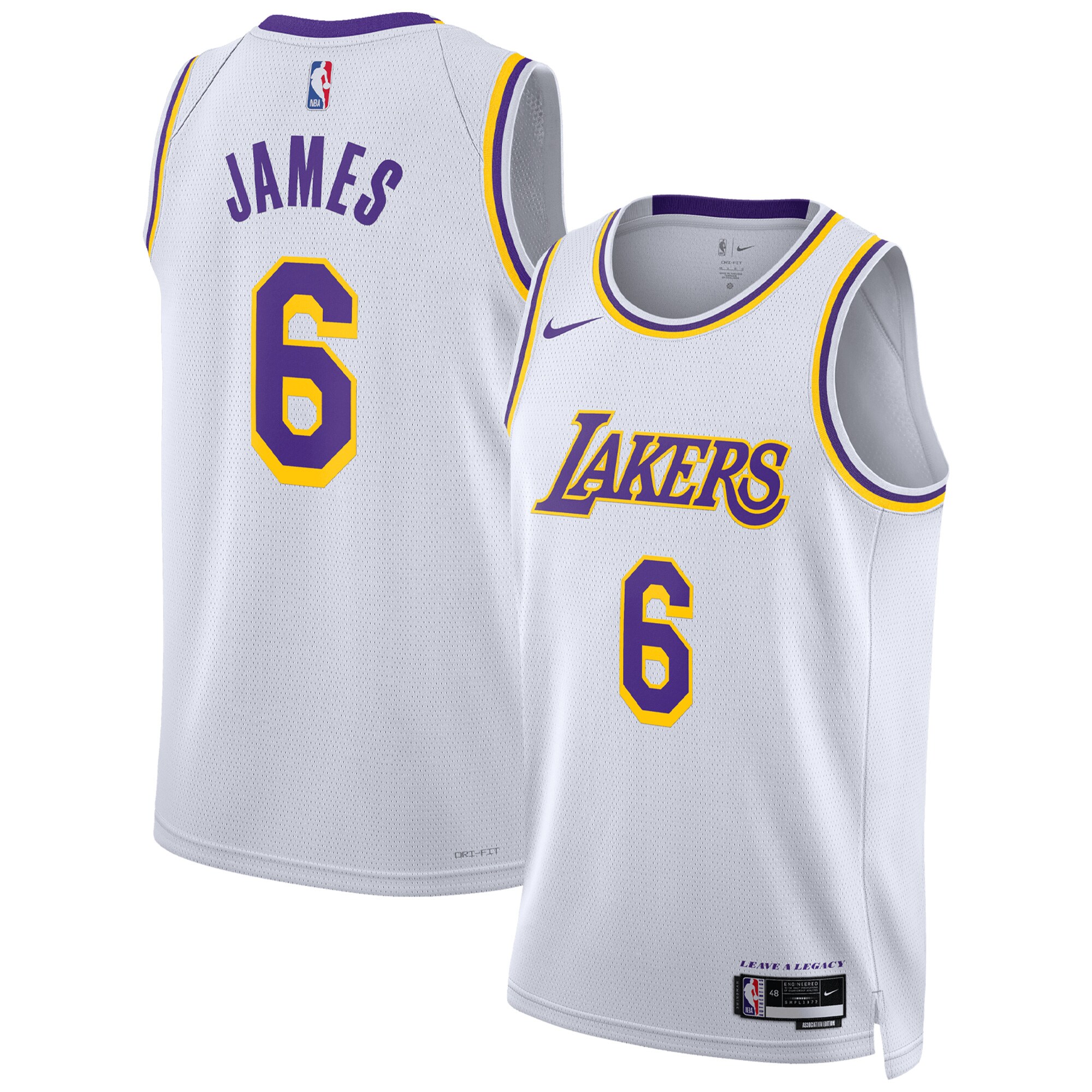 LeBron James Los Angeles Lakers Unisex Swingman Jersey - Association Edition - White