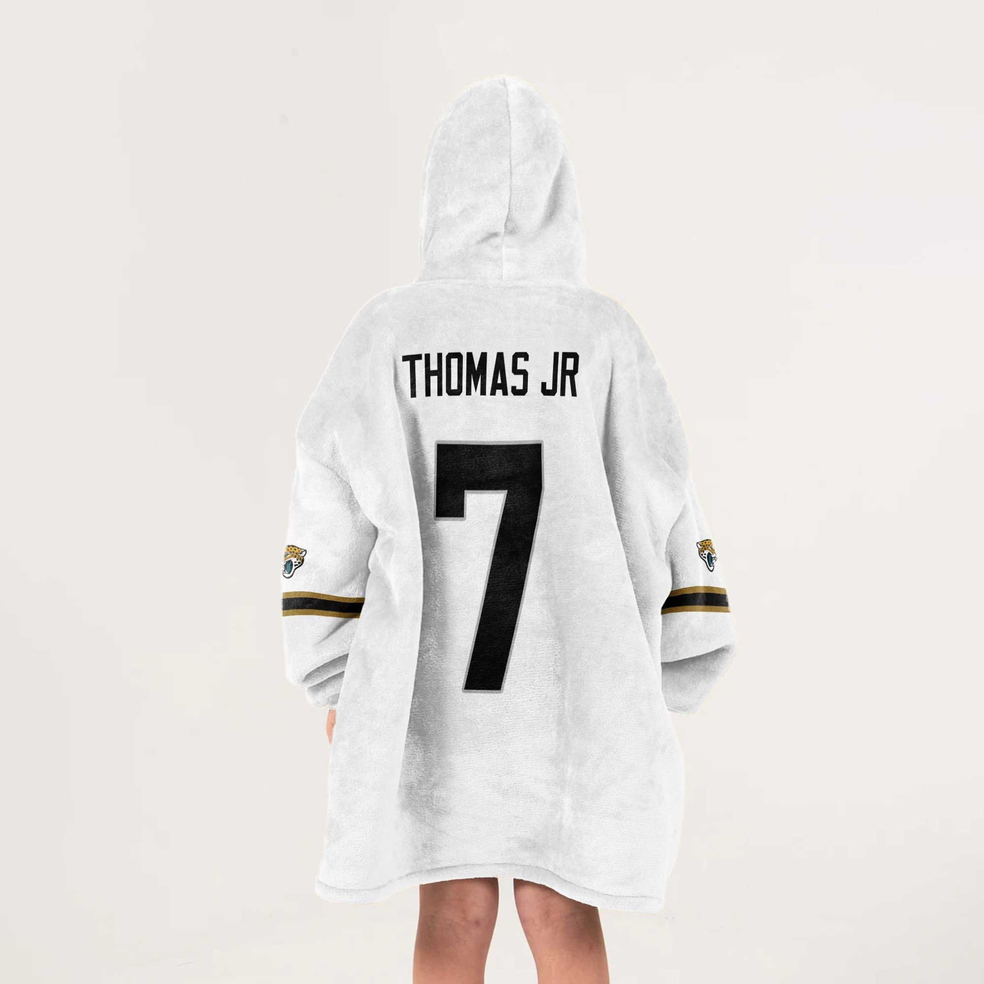 Kid 7 Jacksonville Football Unisex Blanket Hoodie