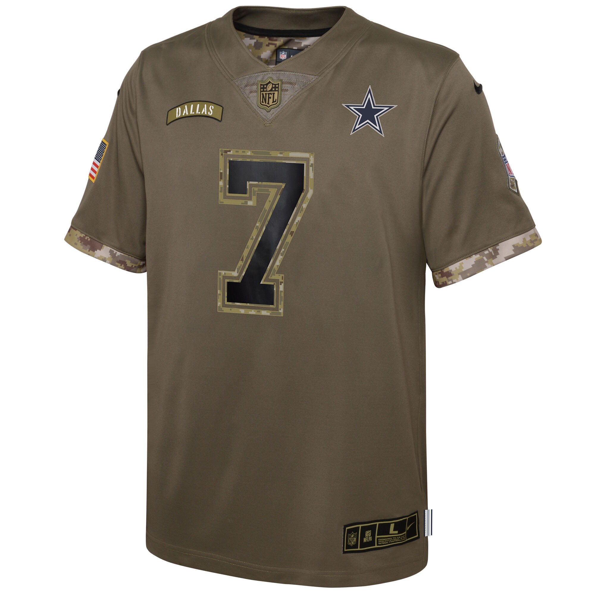 Trevon Diggs Dallas Cowboys  Youth 2022 Salute To Service Player Limited Jersey - Olive
