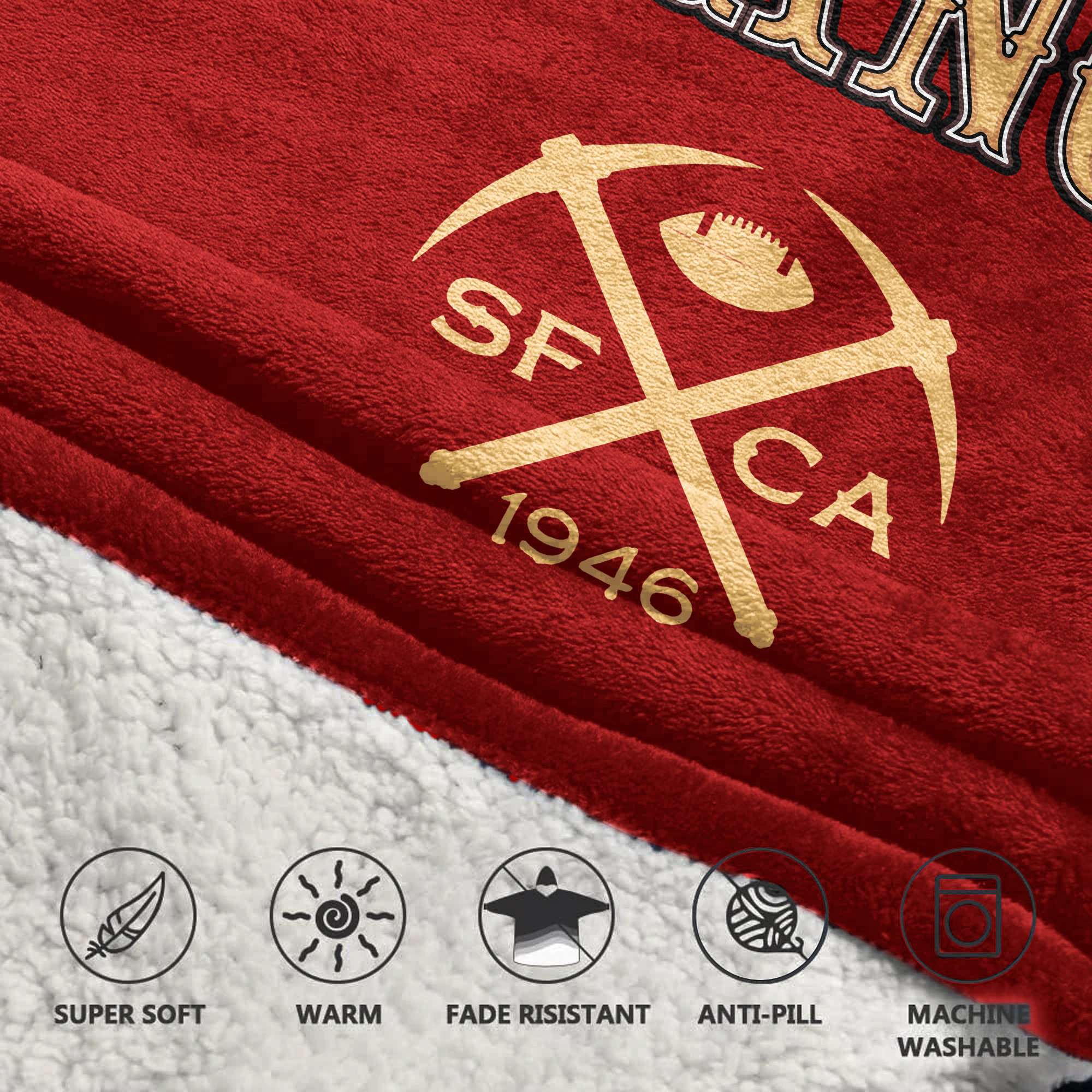 Adult Niner Football Unisex Blanket Hoodie