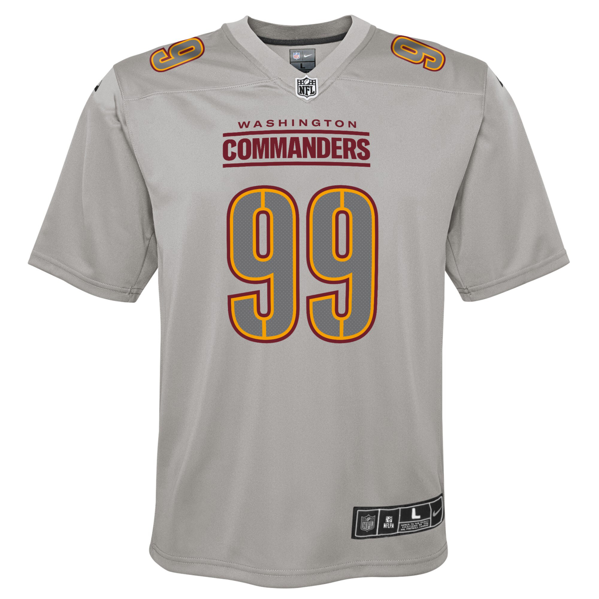 Chase Young Washington Commanders Youth Atmosphere Fashion Game Jersey - Gray