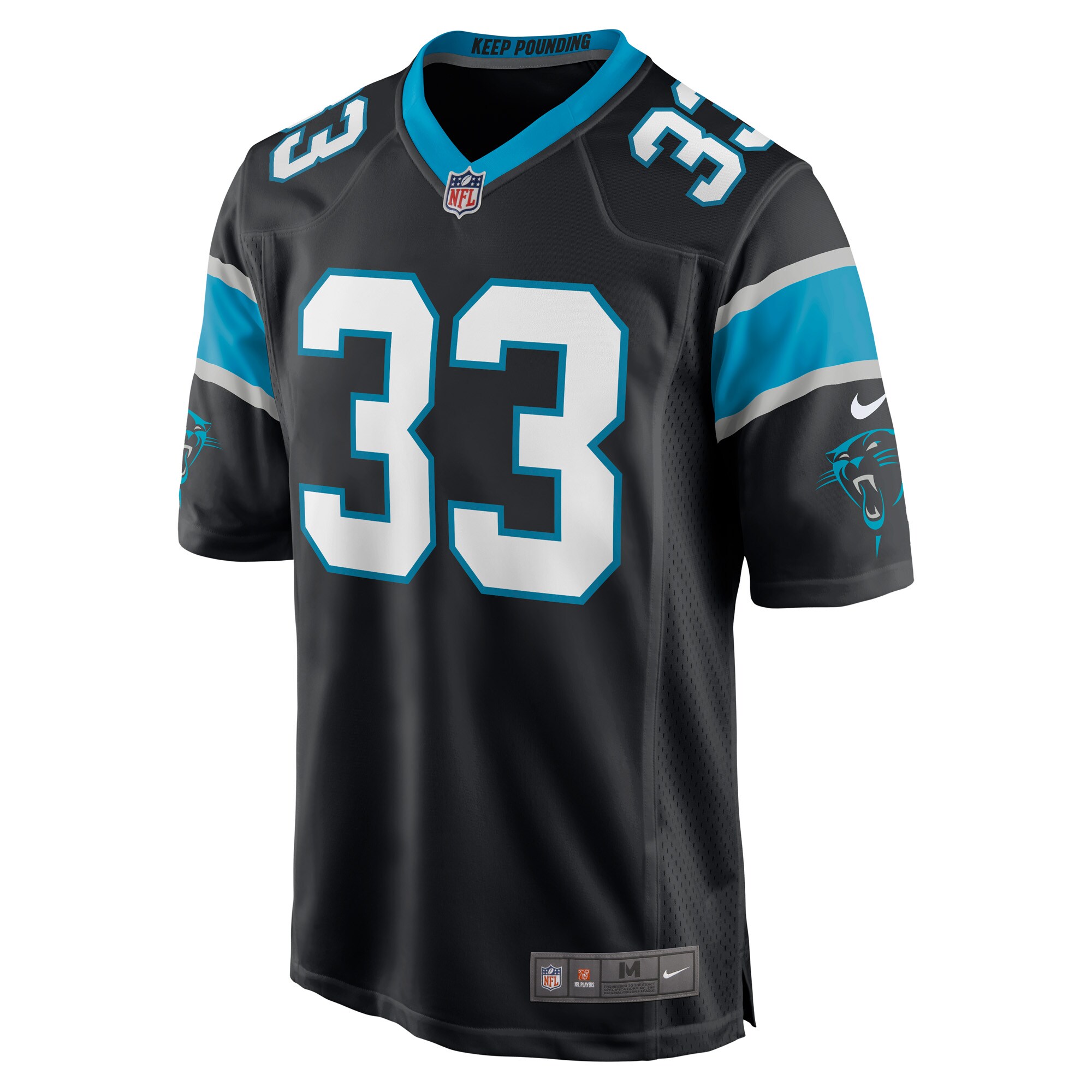 D'Onta Foreman Carolina Panthers  Game Player Jersey - Black