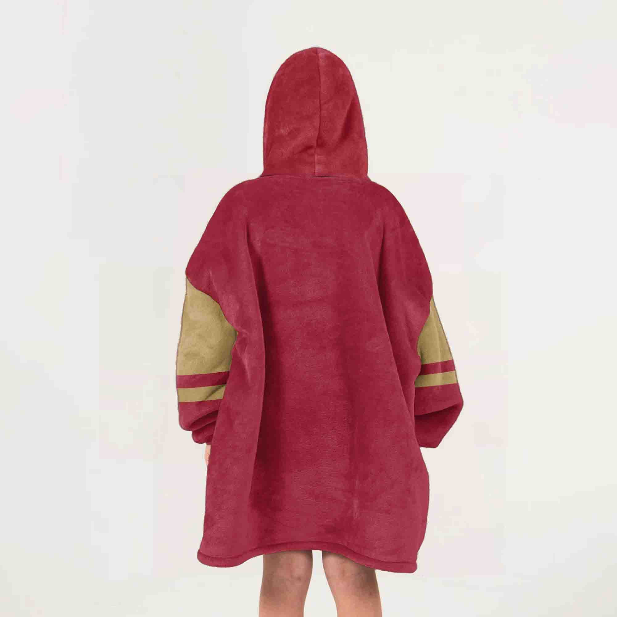 Adult San Francisco 49ers Football Unisex Blanket Hoodie