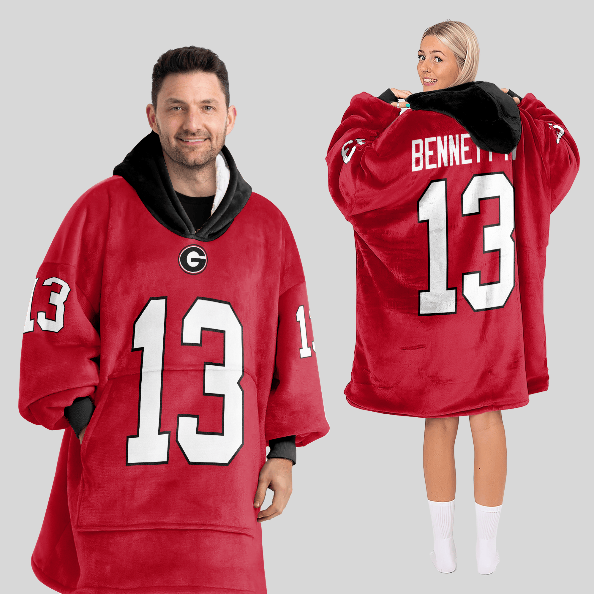 Adult S.B 13 Georgia Football Unisex Blanket Hoodie