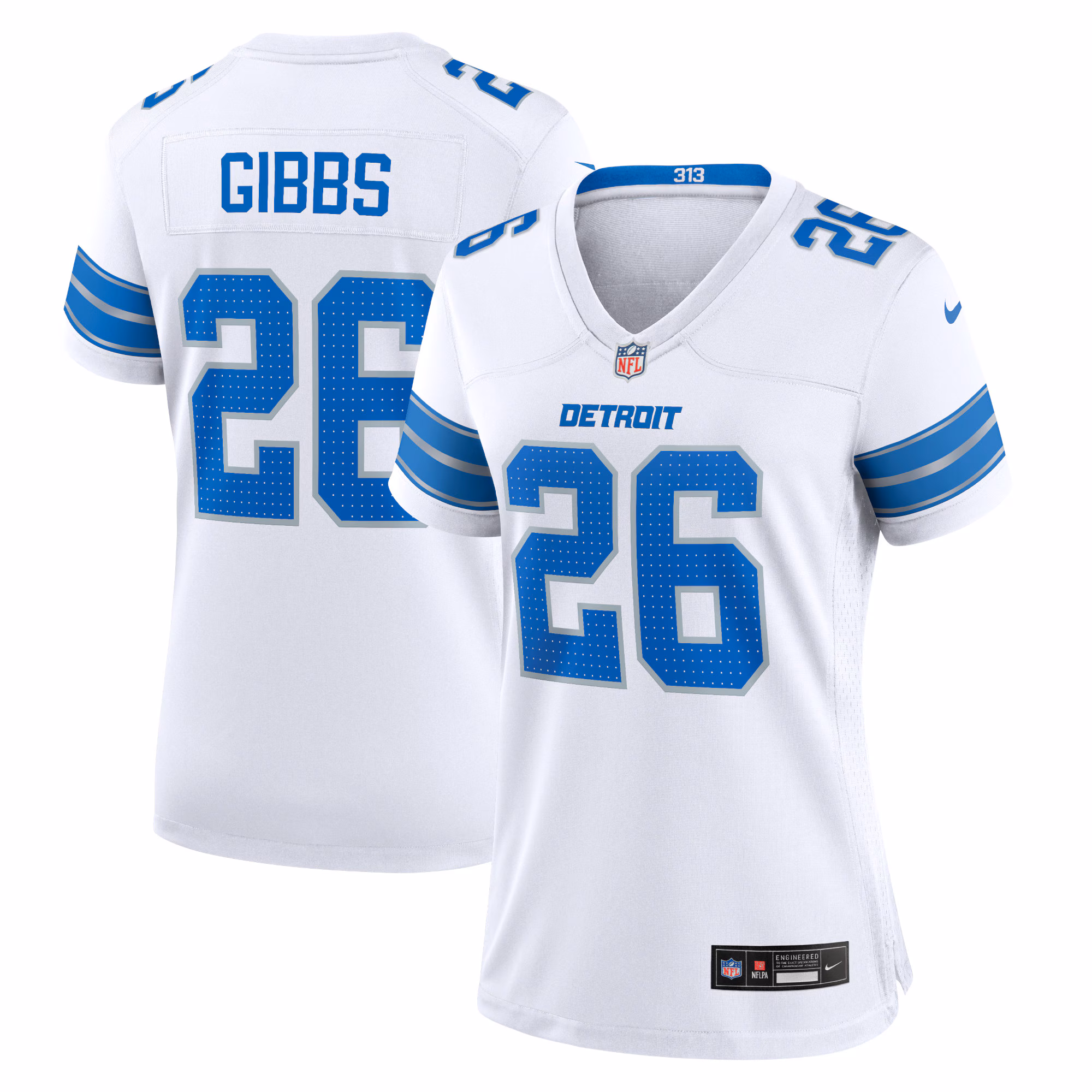 Jahmyr Gibbs Detroit Lions Women's Game Jersey - White