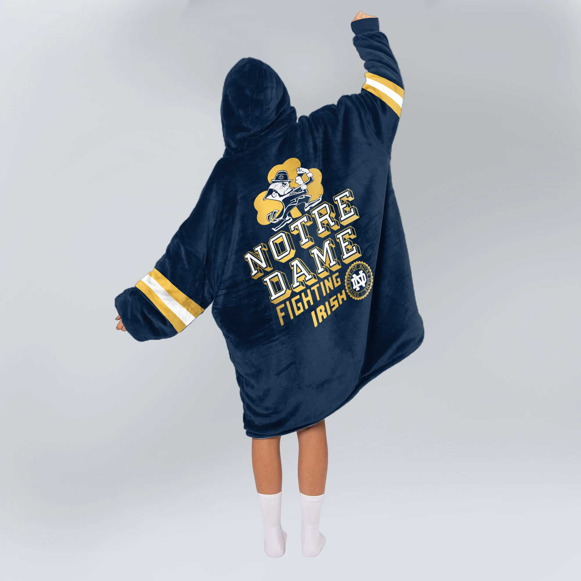 Adult Notre Dame Football Unisex Blanket Hoodie