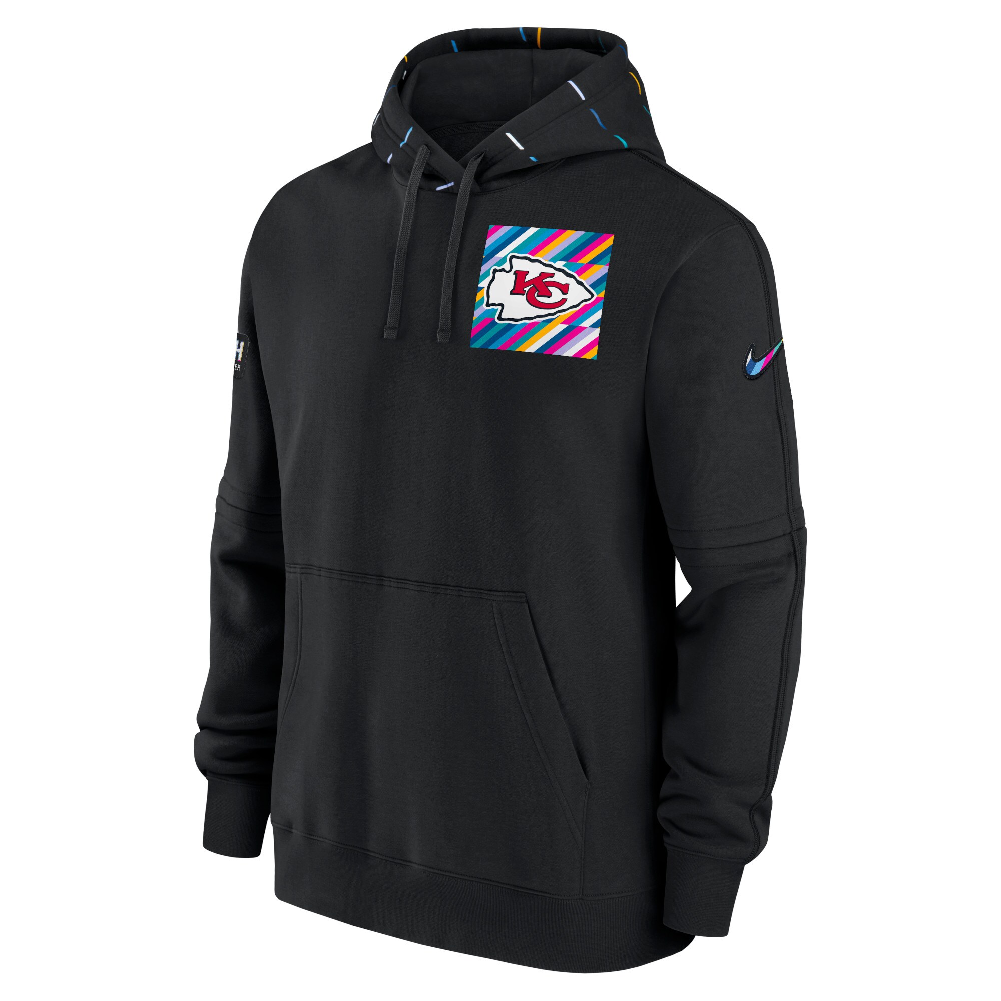 Men's  Black Kansas City Chiefs 2023 NFL Crucial Catch Club Pullover Hoodie