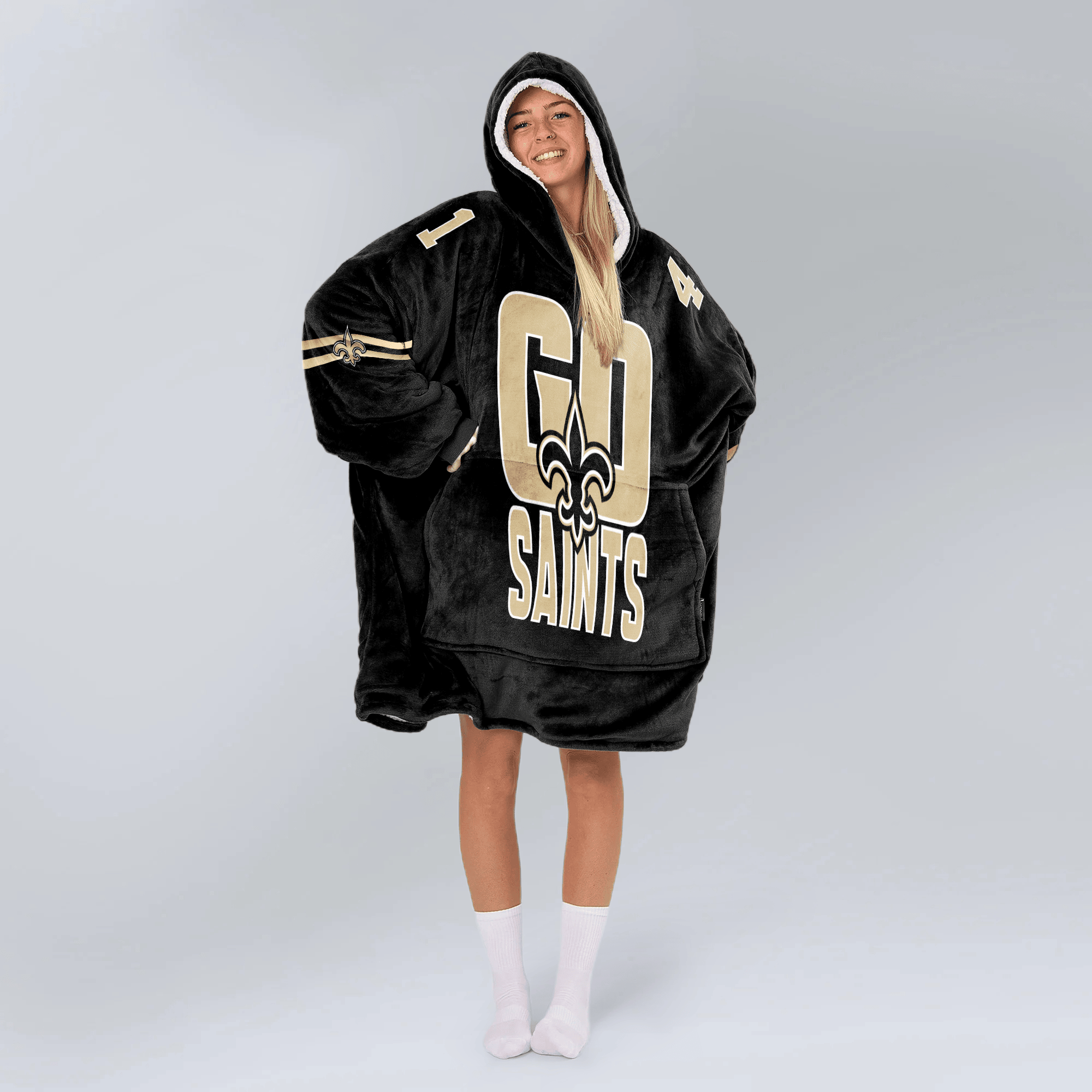 New Orleans Football Unisex Blanket Hoodie