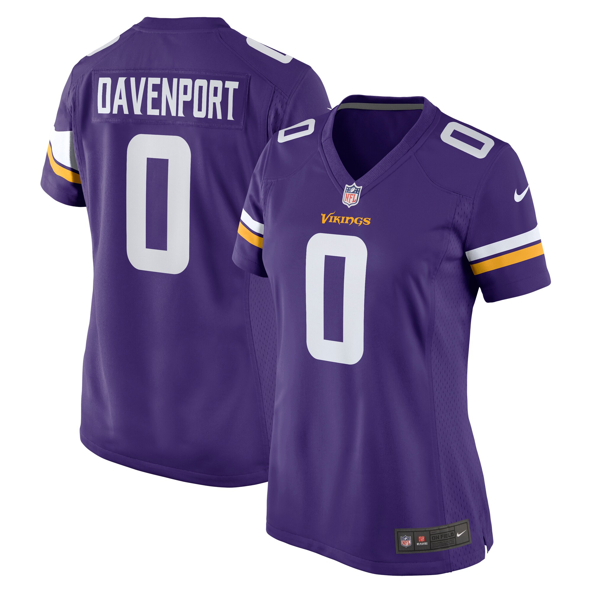 Marcus Davenport Minnesota Vikings  Women's Team Game Jersey - Purple