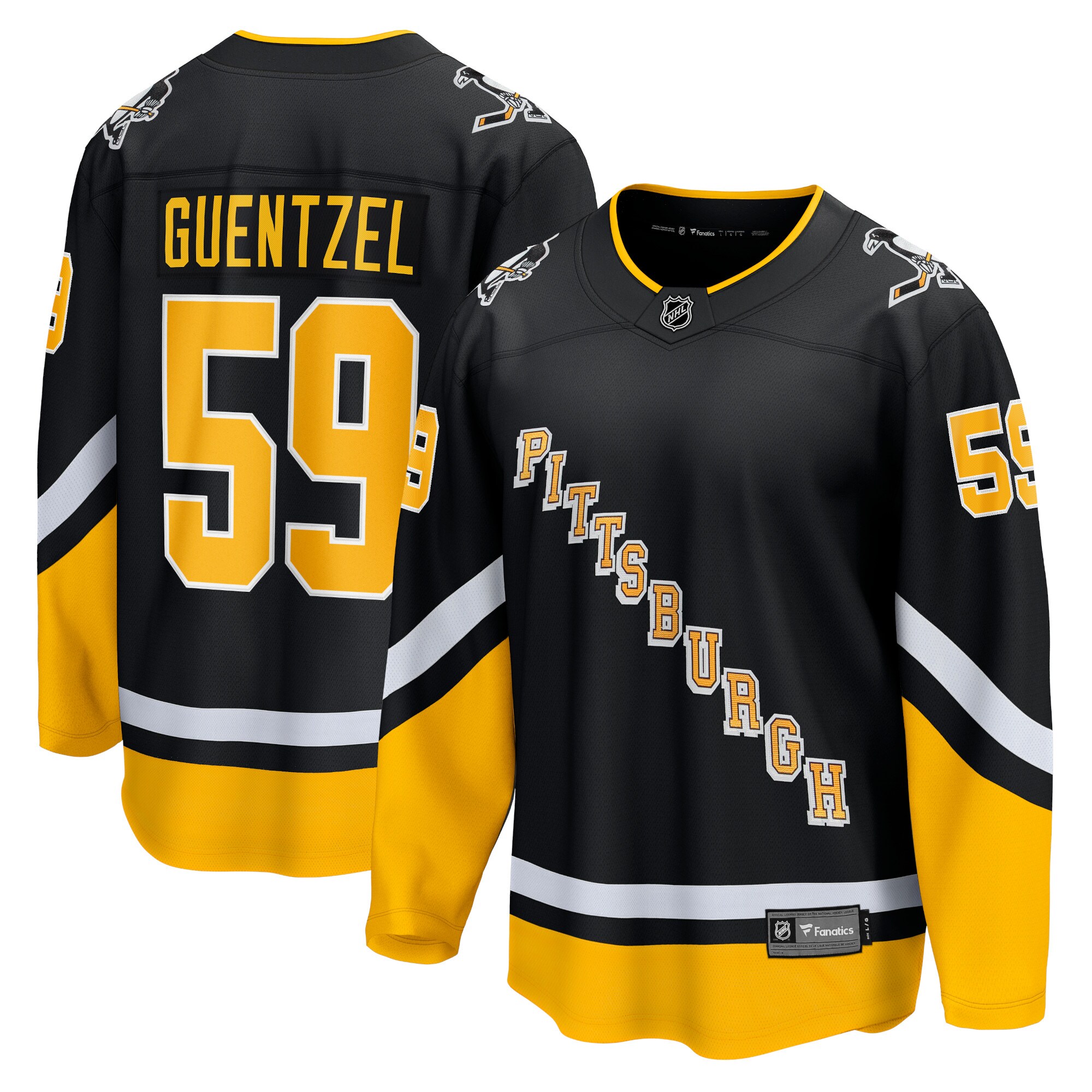Jake Guentzel Pittsburgh Penguins 2021/22 Alternate Premier Breakaway Player Jersey - Black