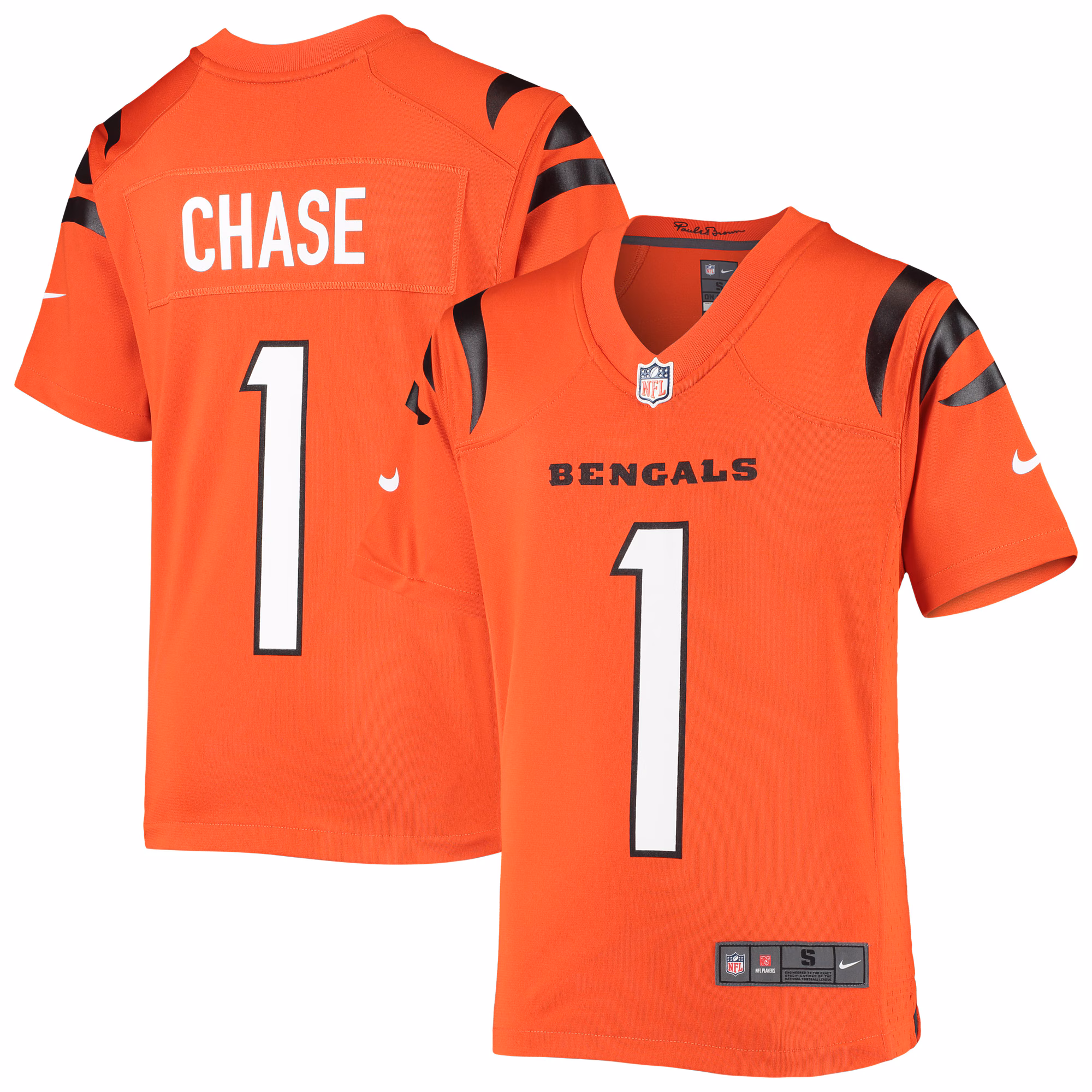 Ja'Marr Chase Cincinnati Bengals Youth Game Jersey - Orange