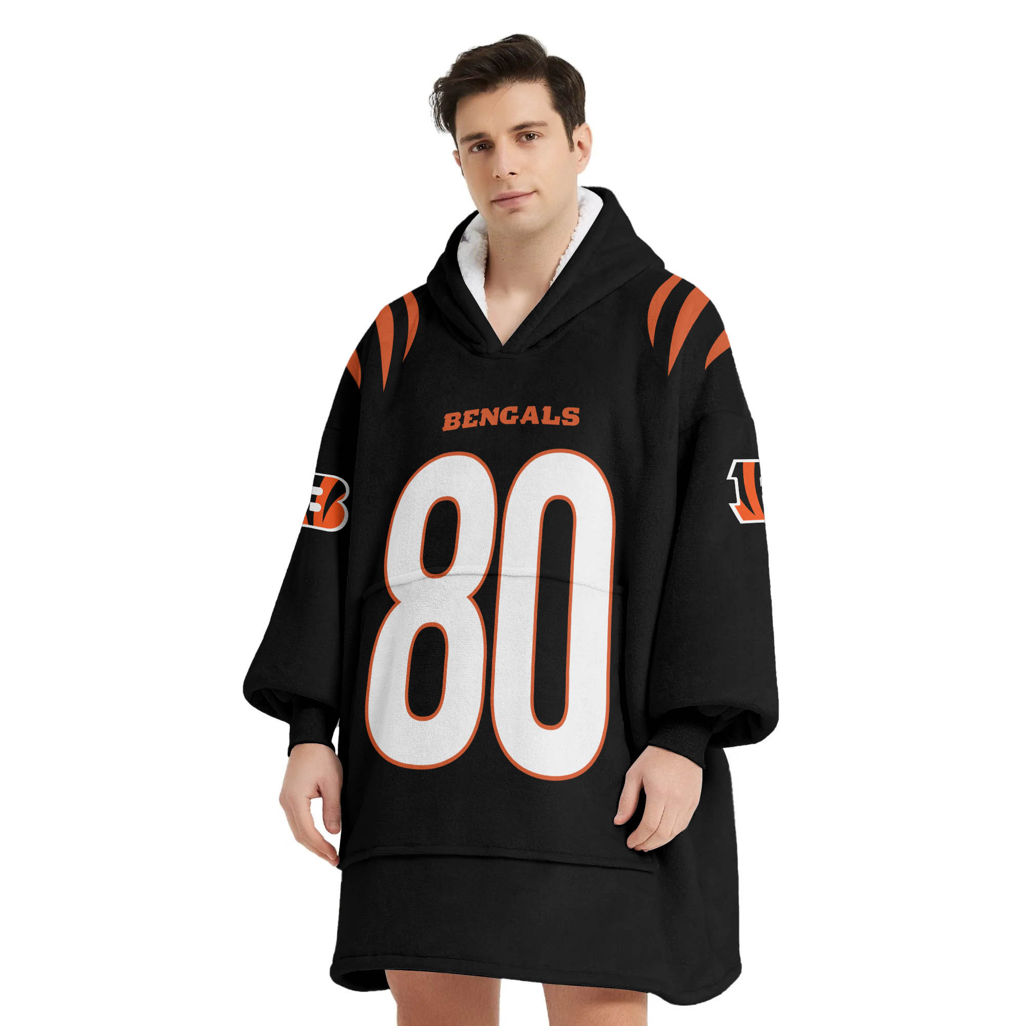 Adult 80 Cincinnati Football Unisex Blanket Hoodie