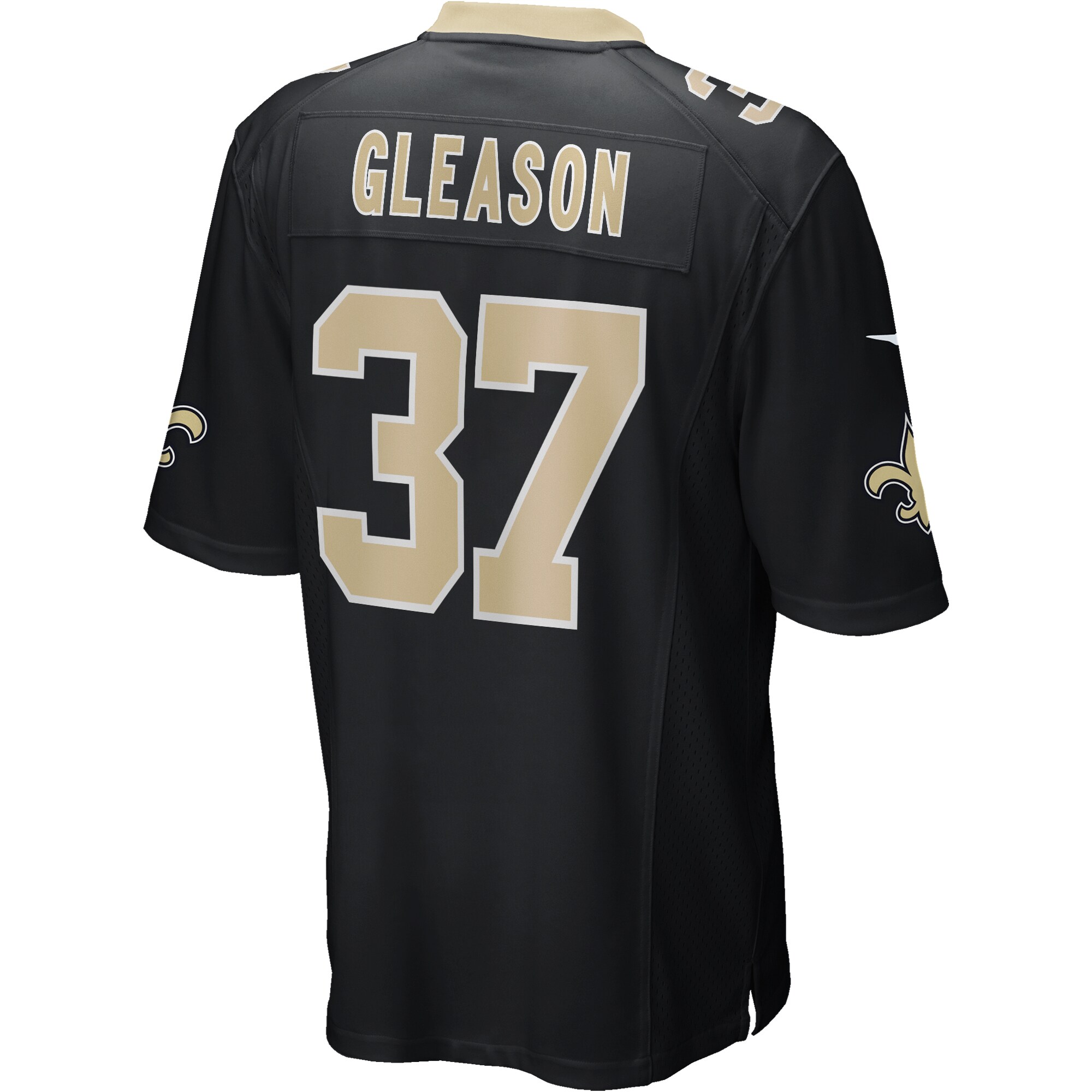 Steve Gleason New Orleans Saints Game Retired Player Jersey - Black