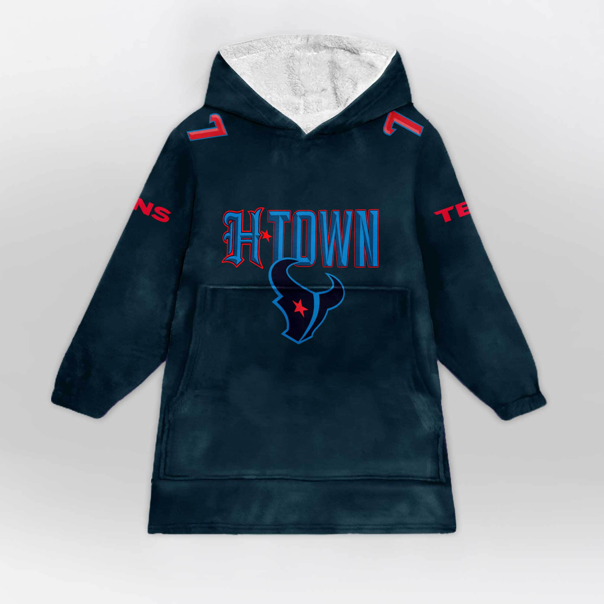 Adult C.S 7 Houston Football Unisex Blanket Hoodie