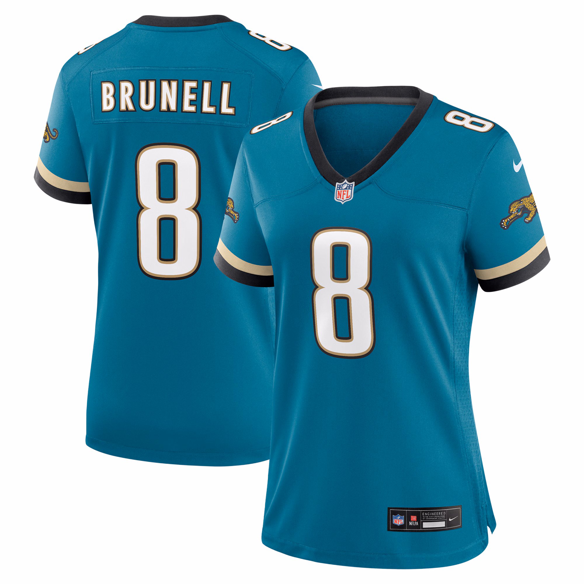 Mark Brunell Jacksonville Jaguars Women's Prowler Throwback Retired Player Game Jersey - Teal