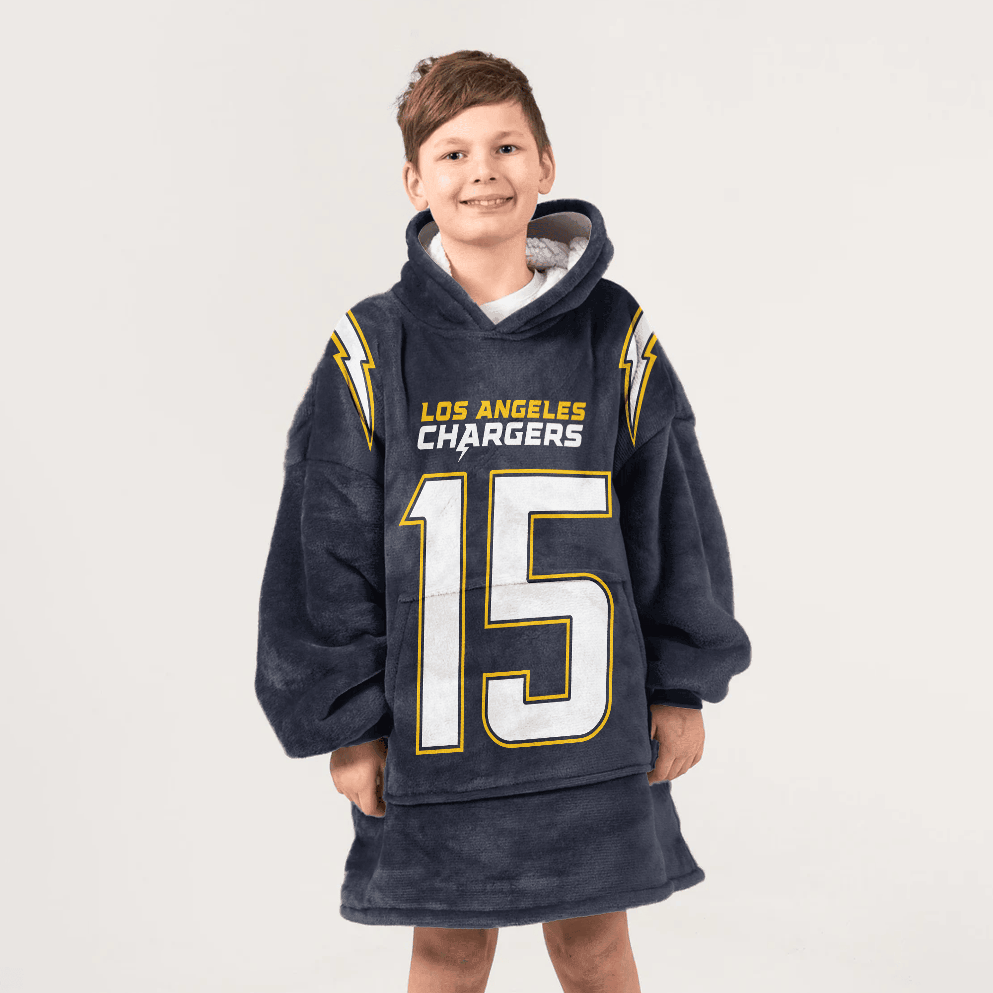 Kid 15 Los Angeles Football Unisex Blanket Hoodie