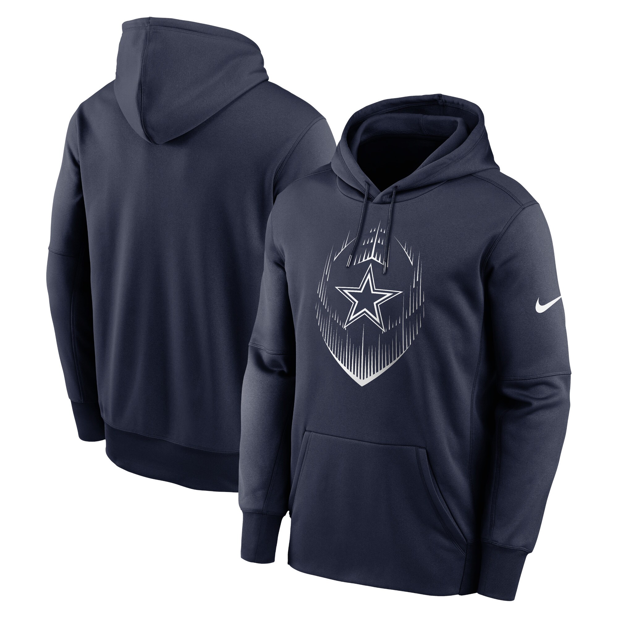 Dallas Cowboys Icon Performance Pullover Hoodie - Navy