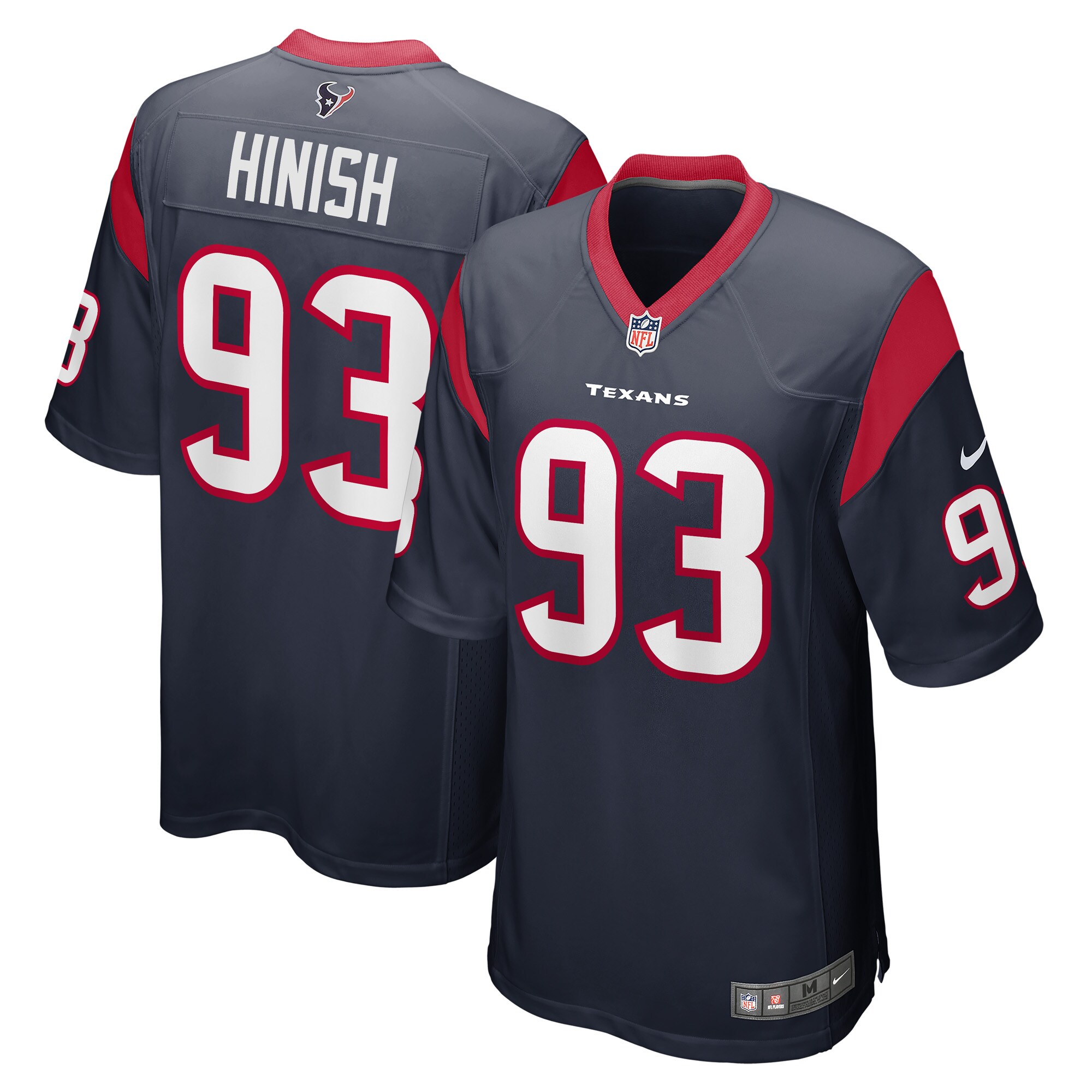 Kurt Hinish Houston Texans  Game Player Jersey - Navy