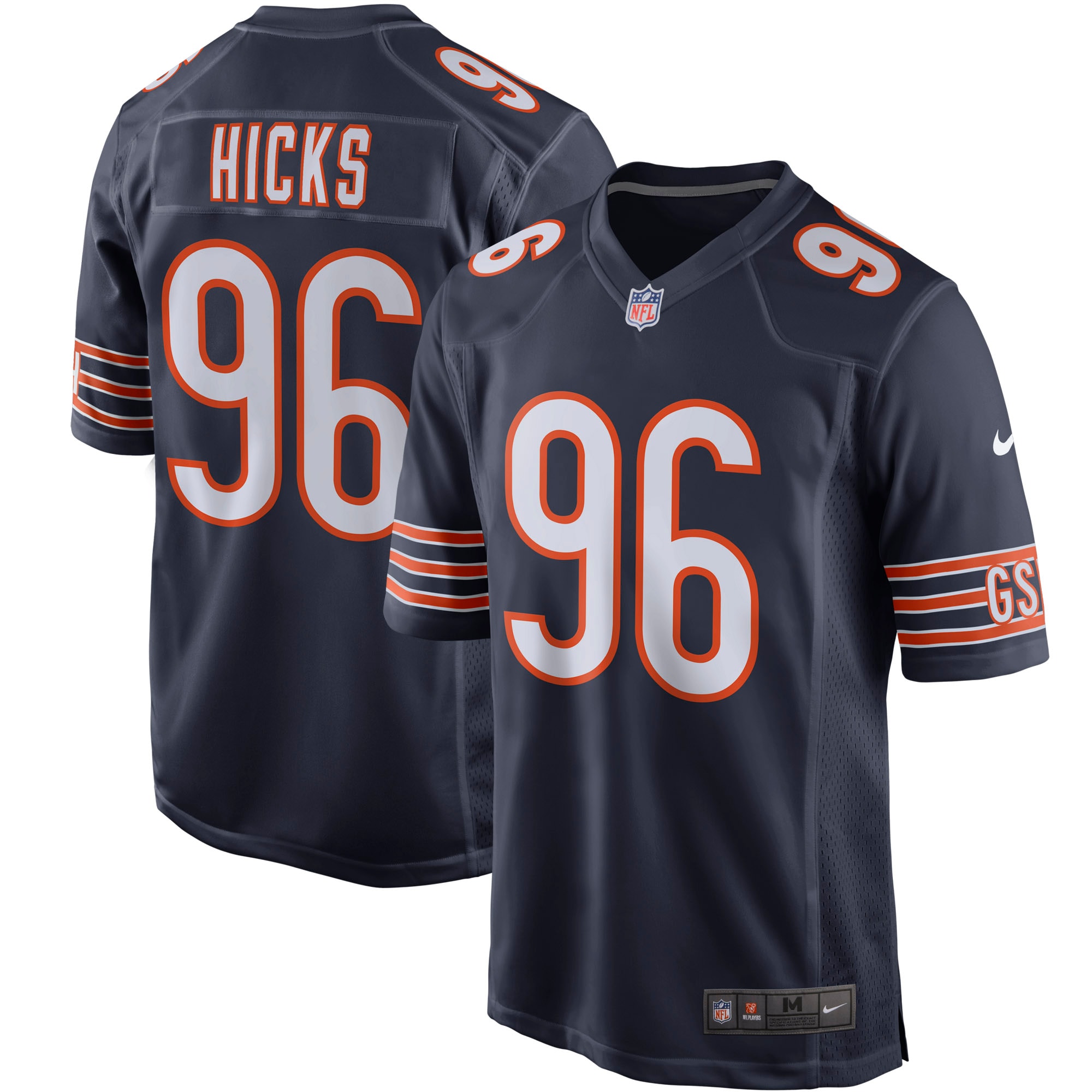 Akiem Hicks Chicago Bears  Player Game Jersey - Navy