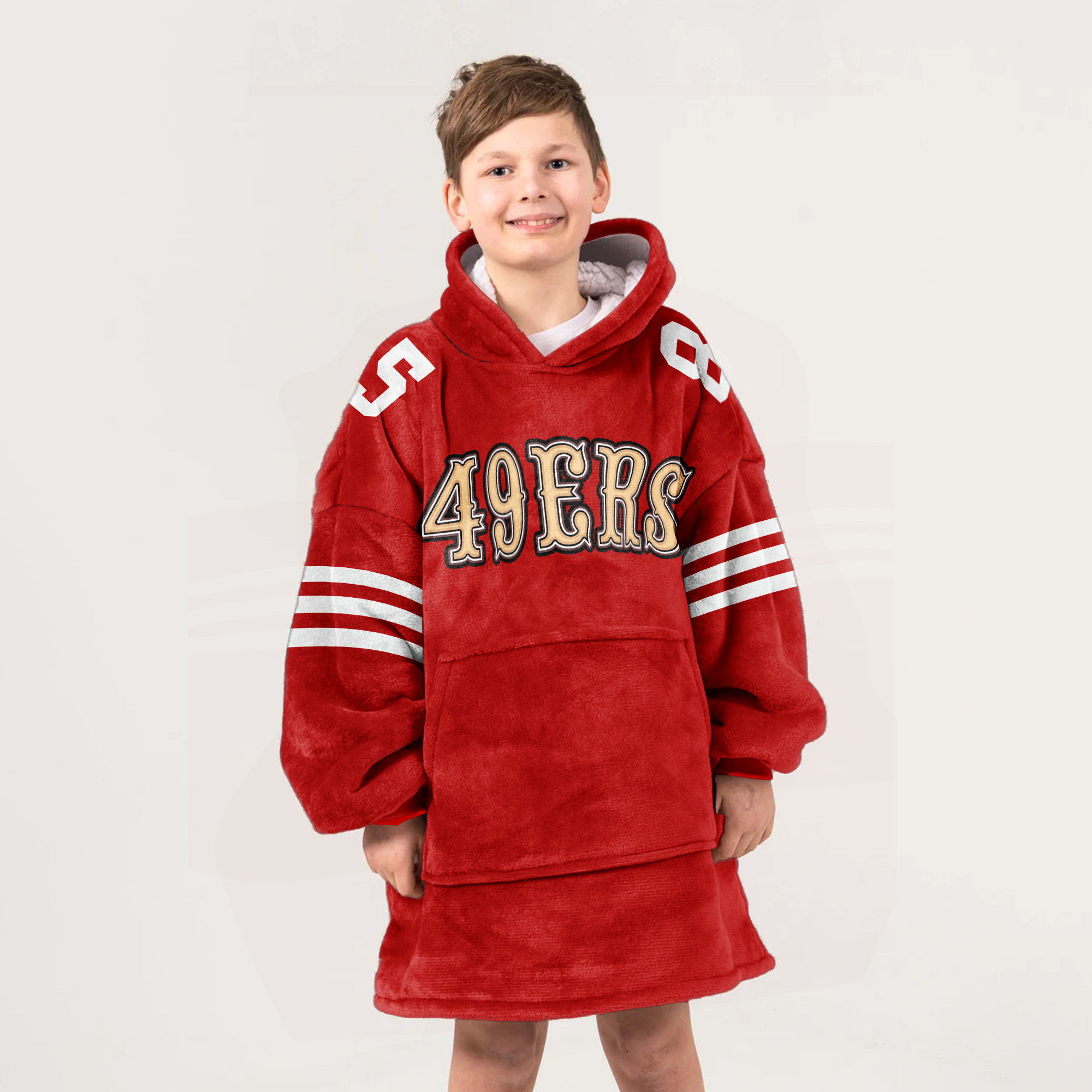Adult 85 San Francisco 49ers Football Unisex Blanket Hoodie