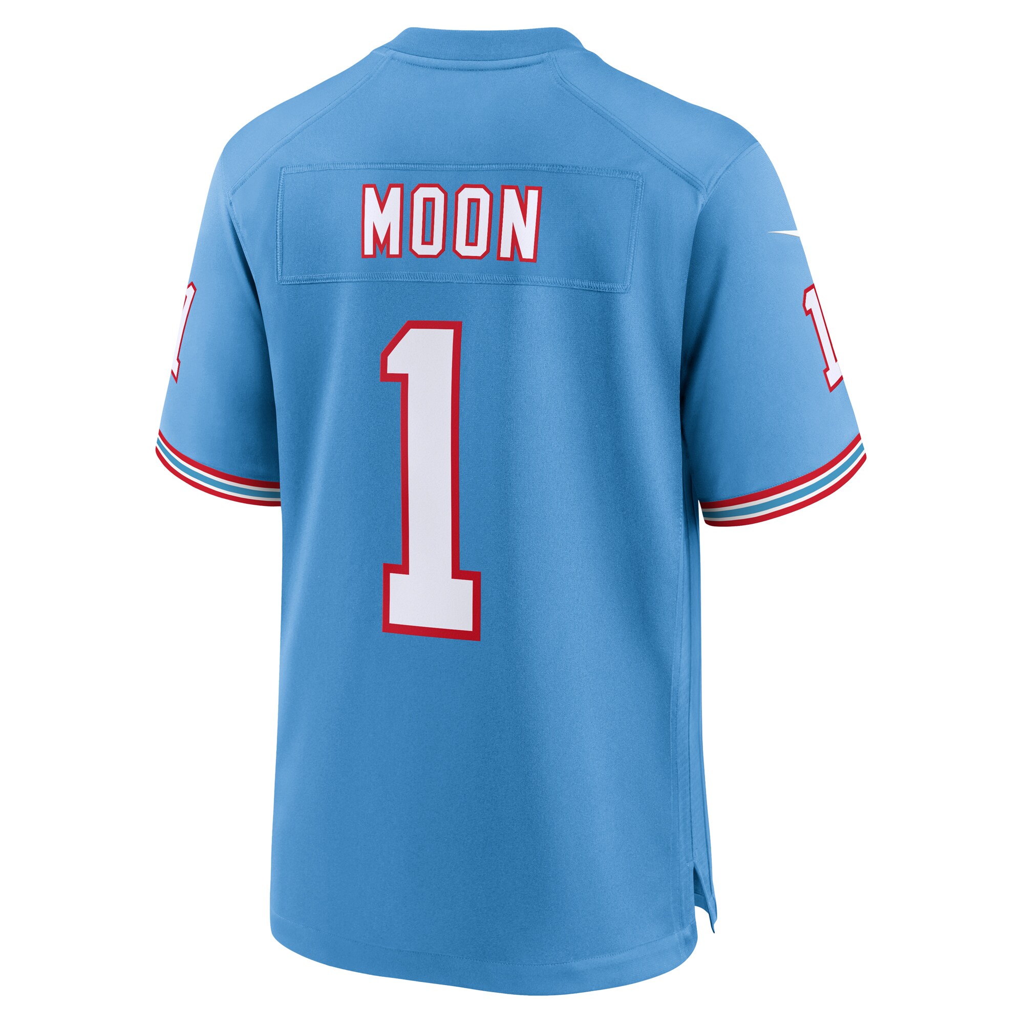 Warren Moon Tennessee Titans Oilers Throwback Retired Player Game Jersey - Light Blue
