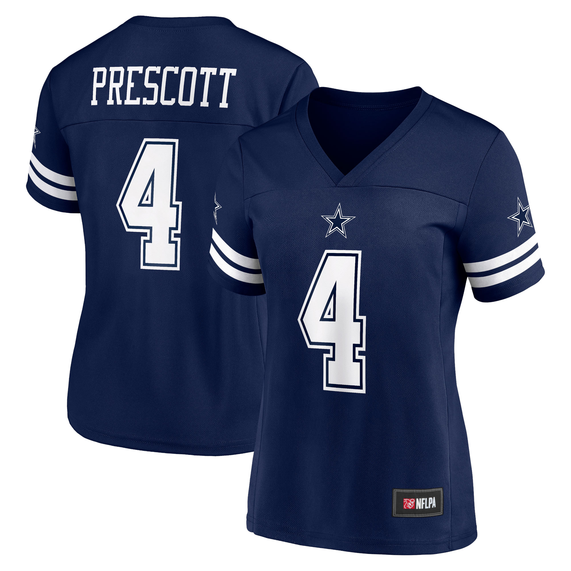 Women's Dallas Cowboys Dak Prescott Navy Replica Player Jersey