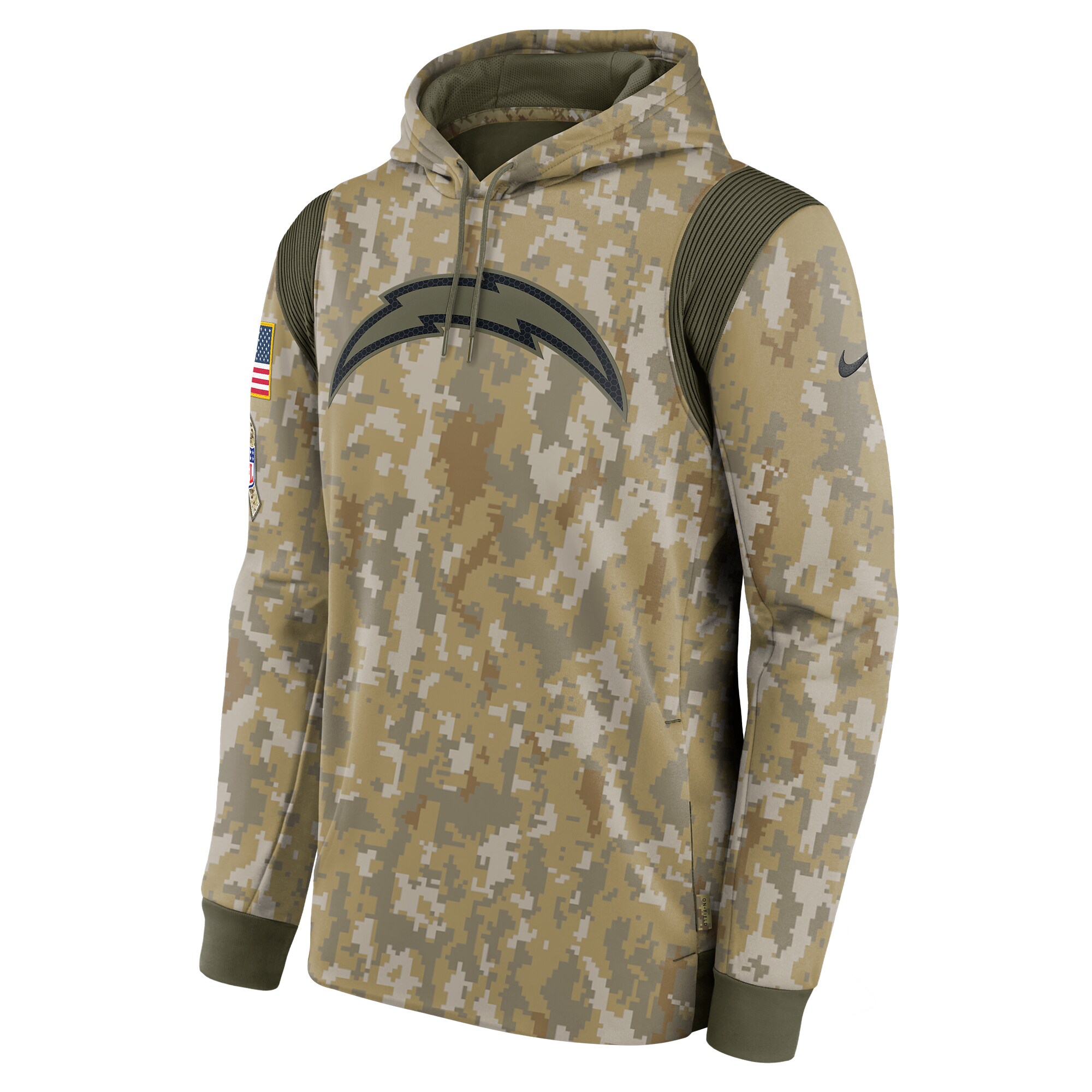 Los Angeles Chargers Salute To Service Therma Performance Pullover Hoodie - Camo