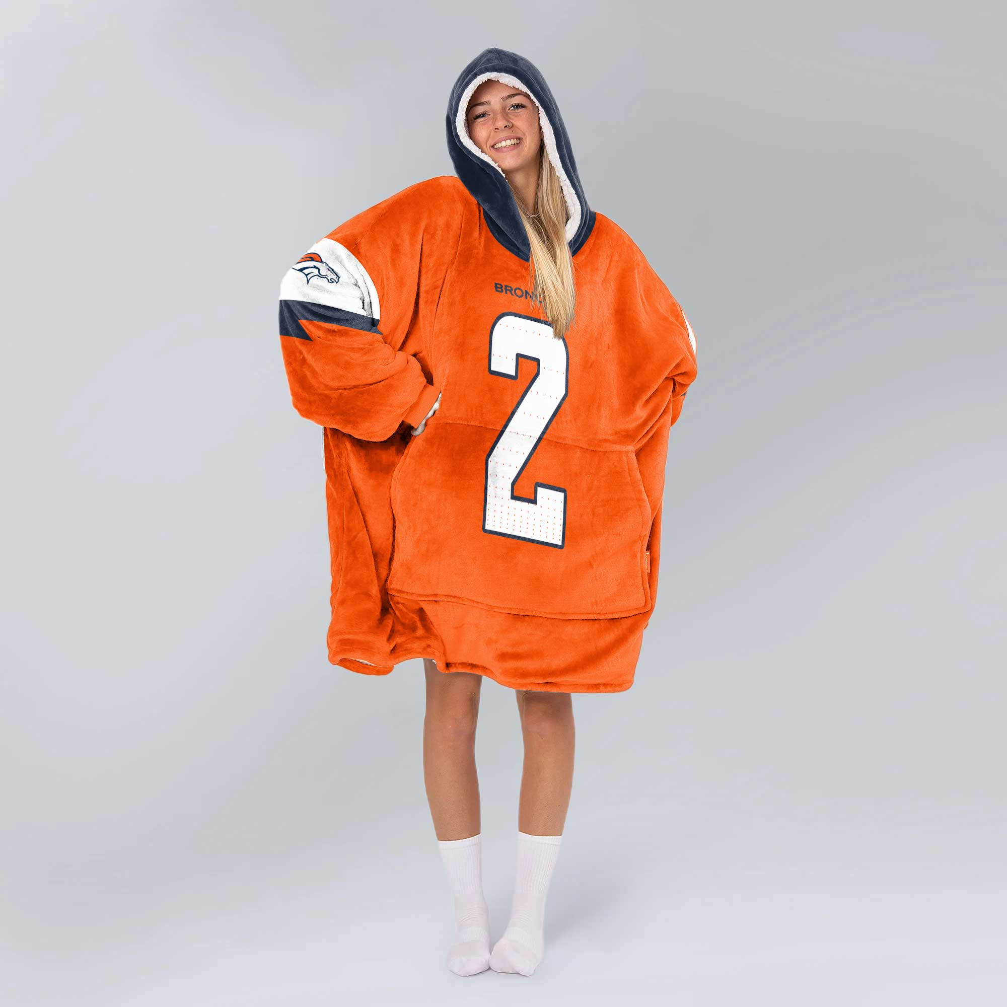 Adult P.S 2 Denver Football Unisex Blanket Hoodie