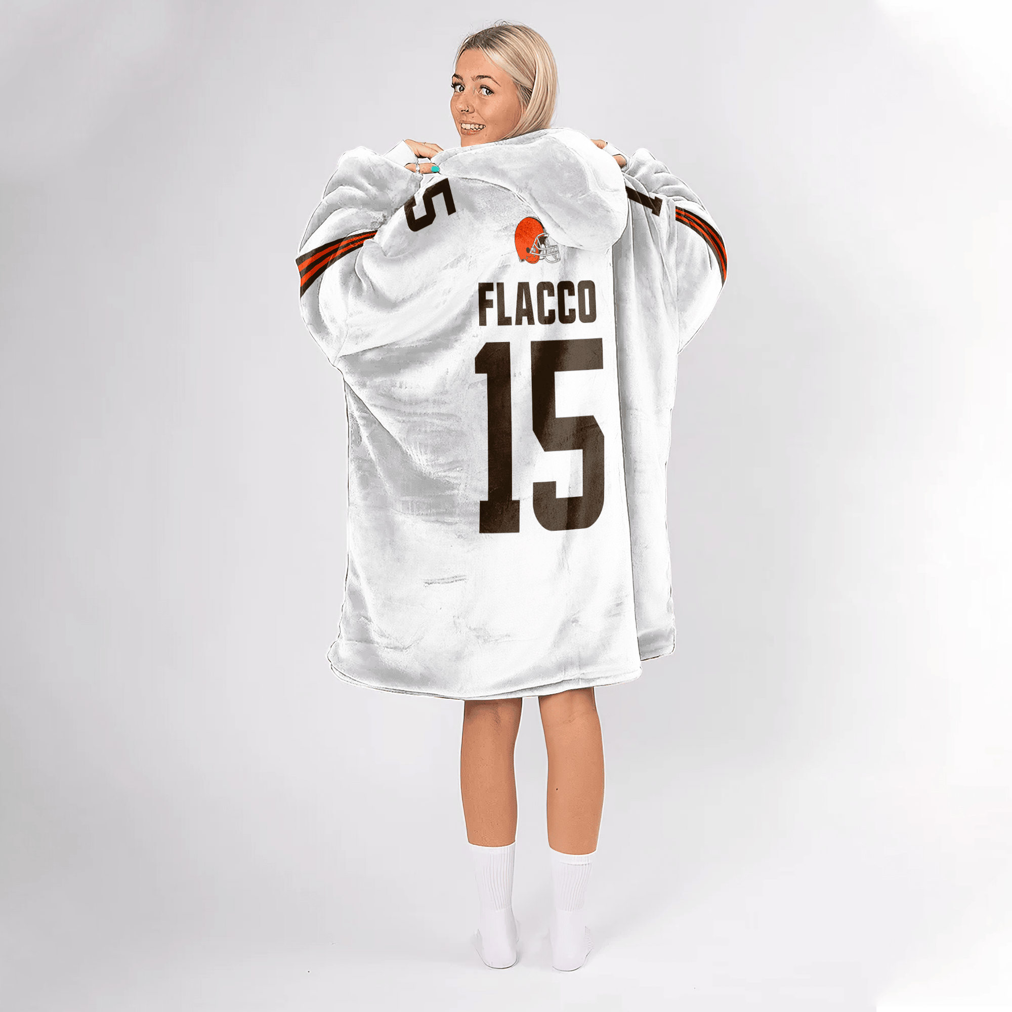 Captain J.F 15 Cleveland Football Unisex Blanket Hoodie