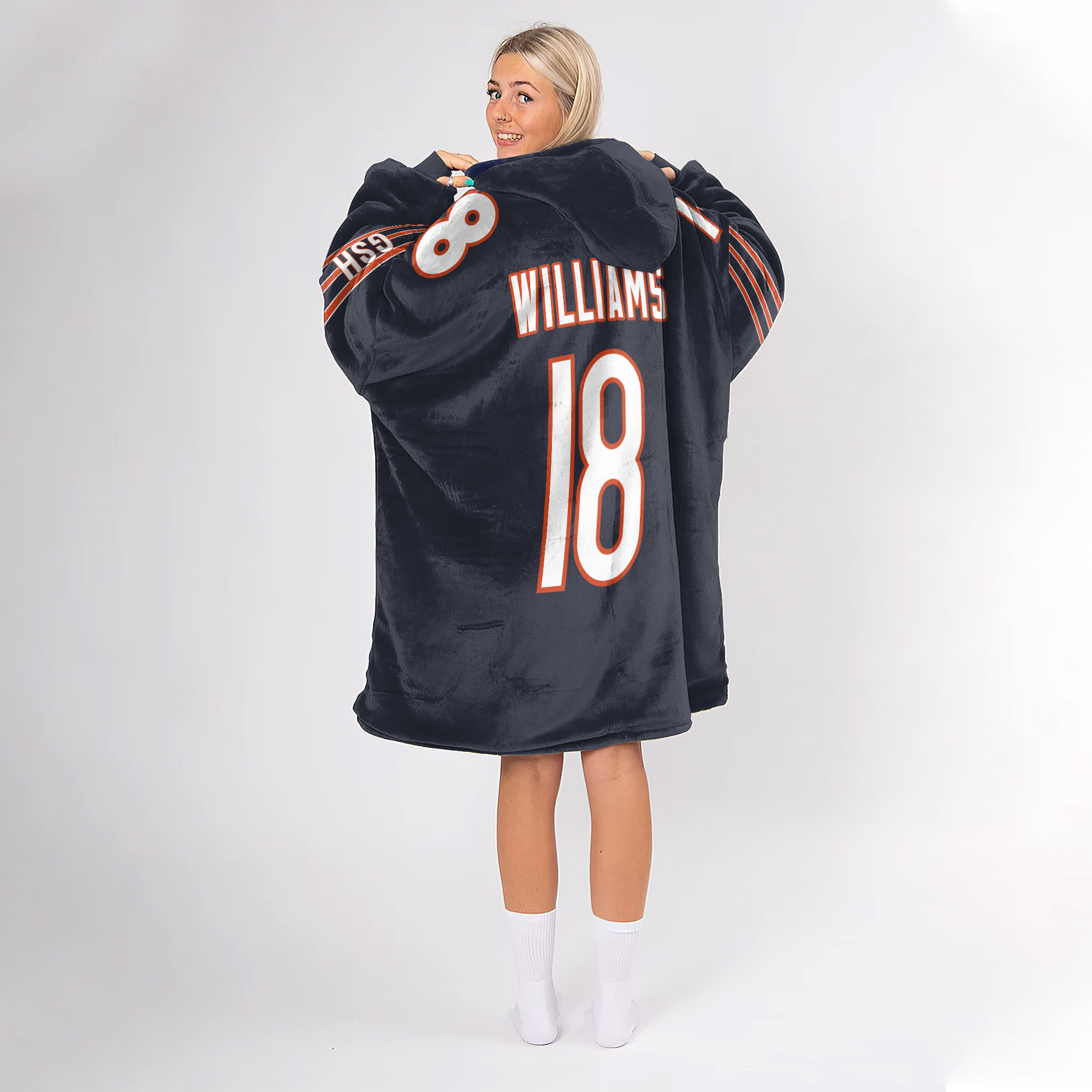 Adult Chicagoat CW 18 Chicago Football Unisex Blanket Hoodie