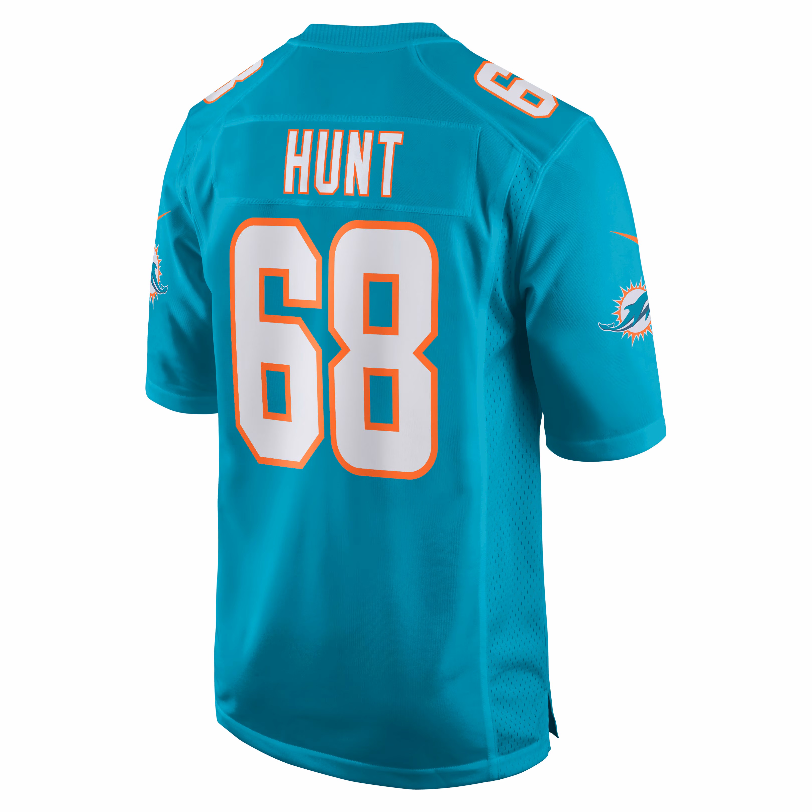 Robert Hunt Miami Dolphins Game Jersey - Aqua