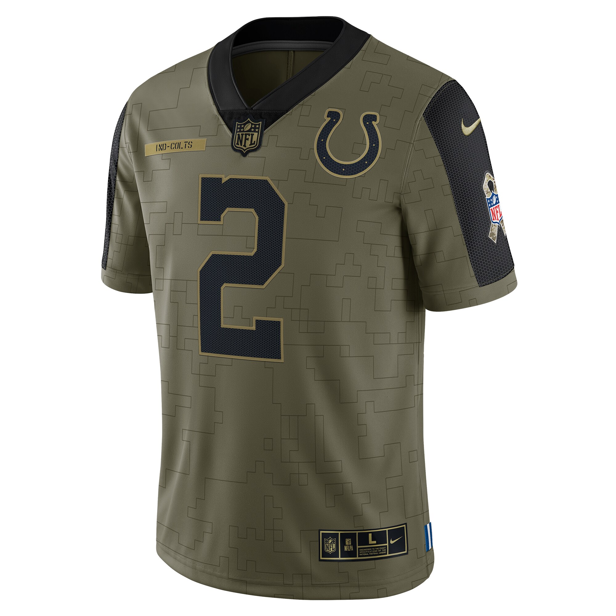 Carson Wentz Indianapolis Colts  2021 Salute To Service Limited Player Jersey - Olive