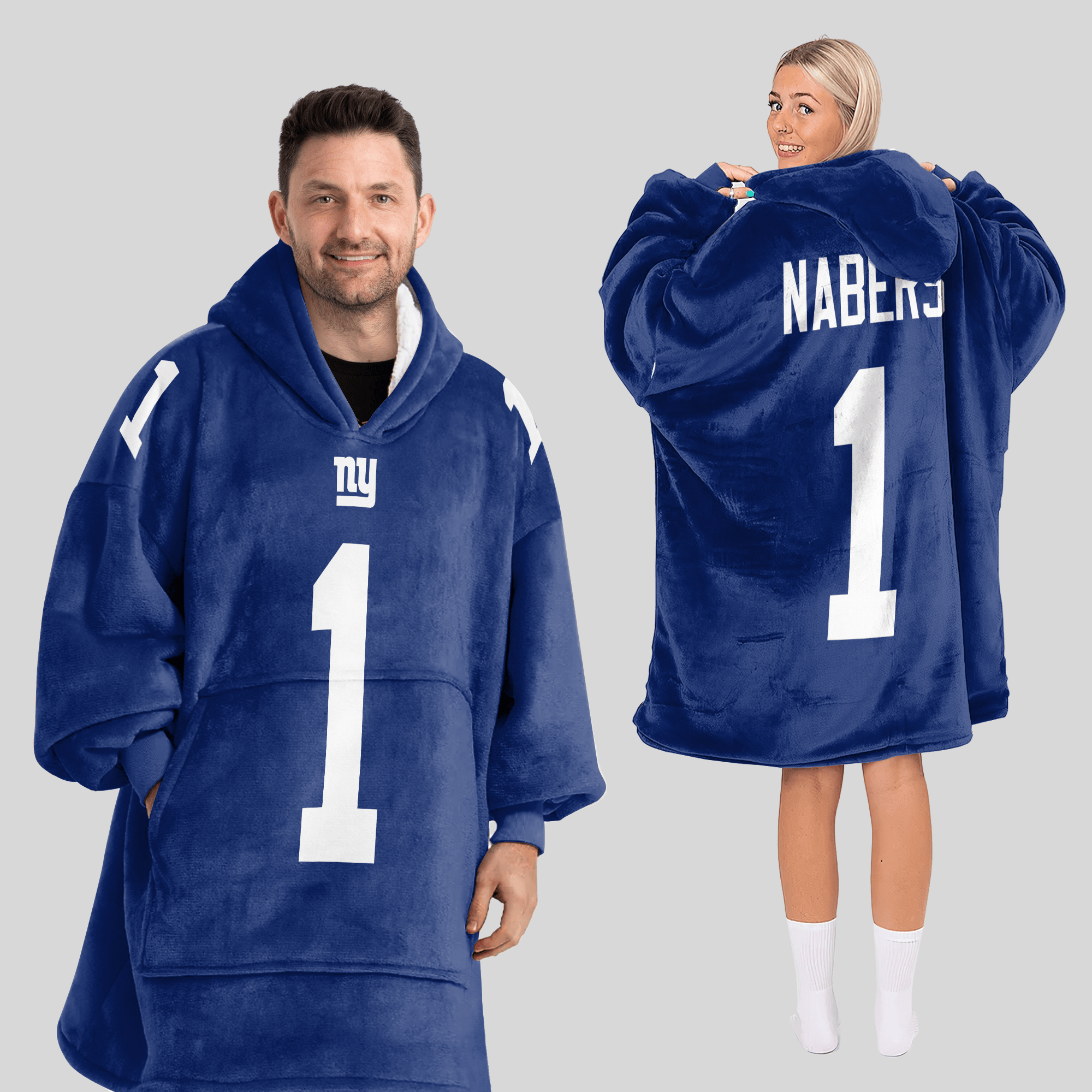 Adult M.N 1 New York G Football Unisex Blanket Hoodie
