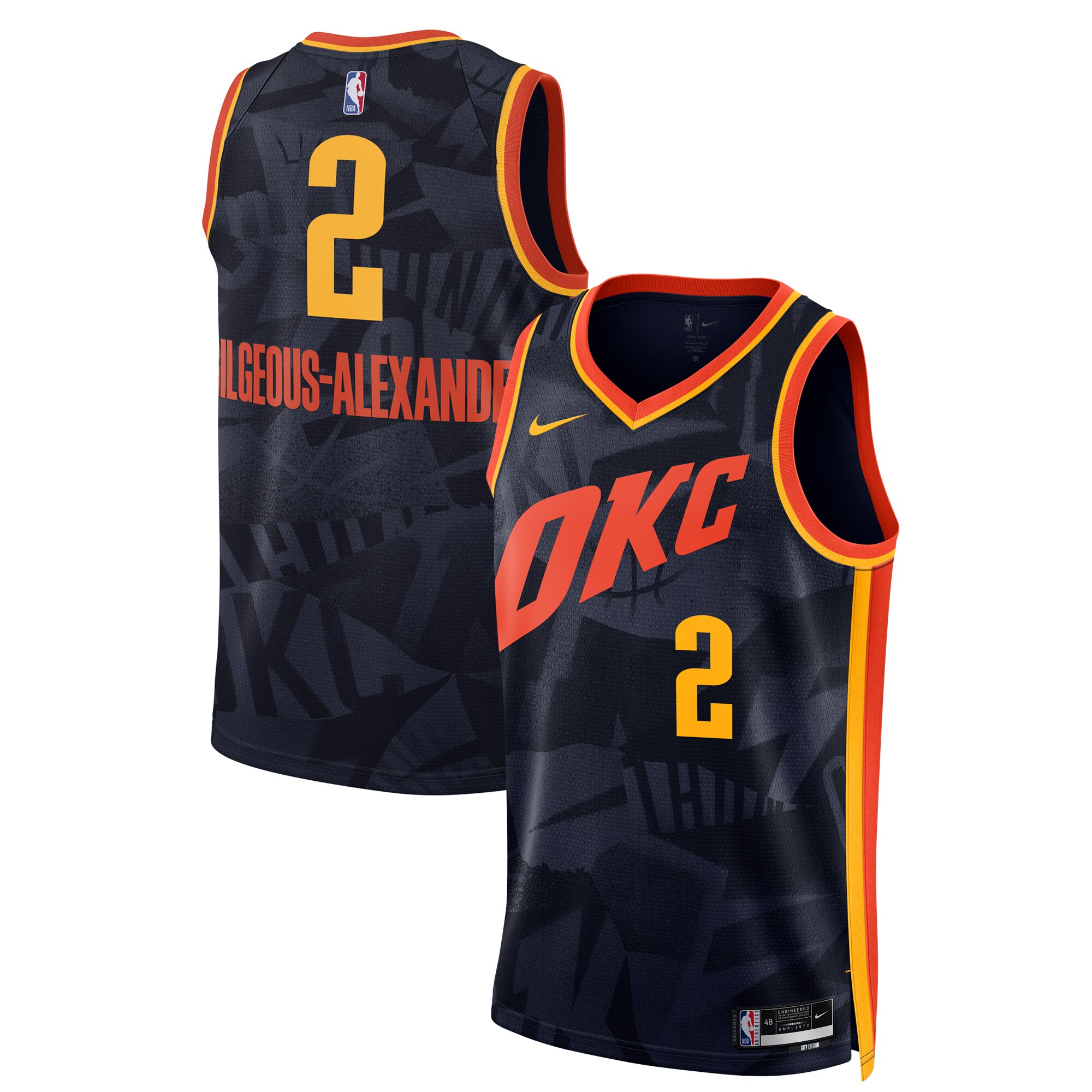 Unisex Oklahoma City Thunder Shai Gilgeous-Alexander  Navy 2023/24 Swingman Jersey - City Edition