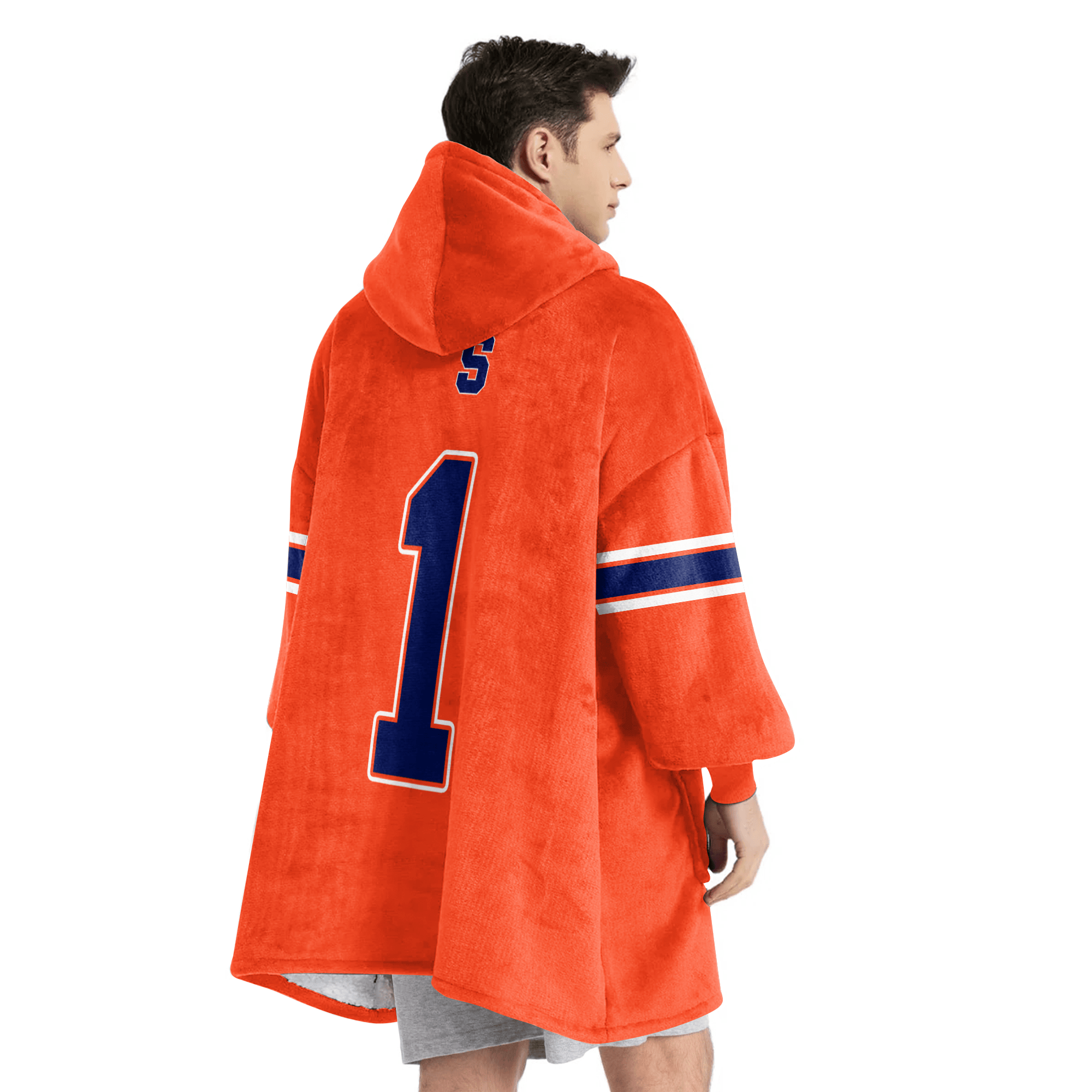 Adult #1 Syracuse Football Unisex Blanket Hoodie