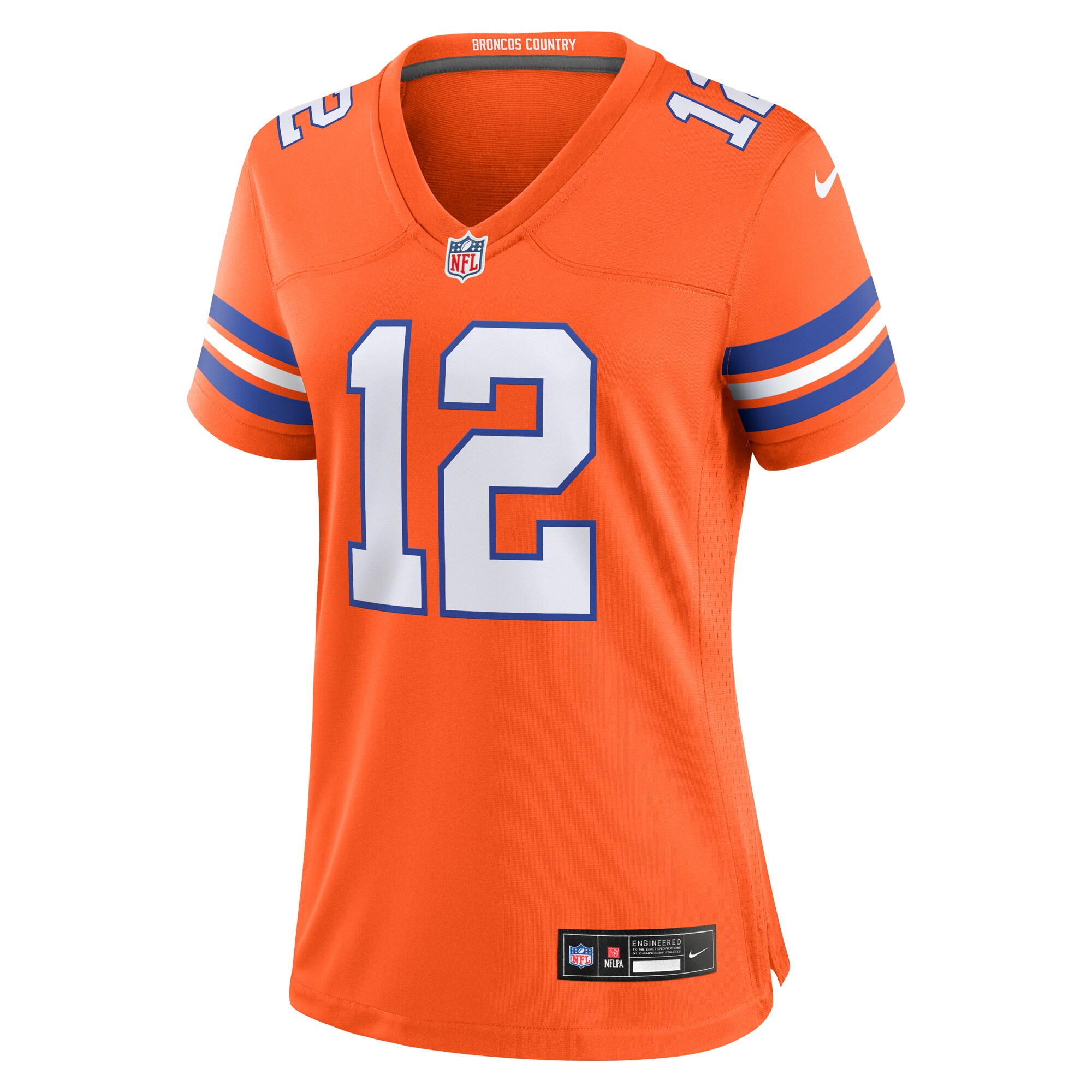 Tim Patrick Denver Broncos Women's Mile High Collection 1977 Throwback Player Game Jersey - Orange