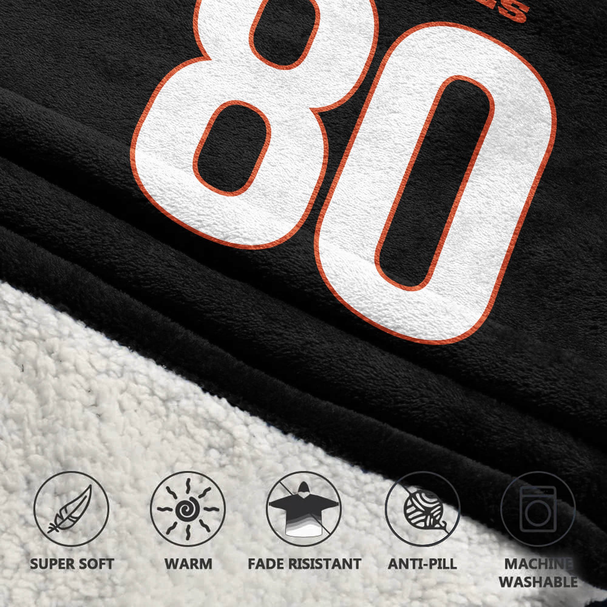 Adult 80 Cincinnati Football Unisex Blanket Hoodie