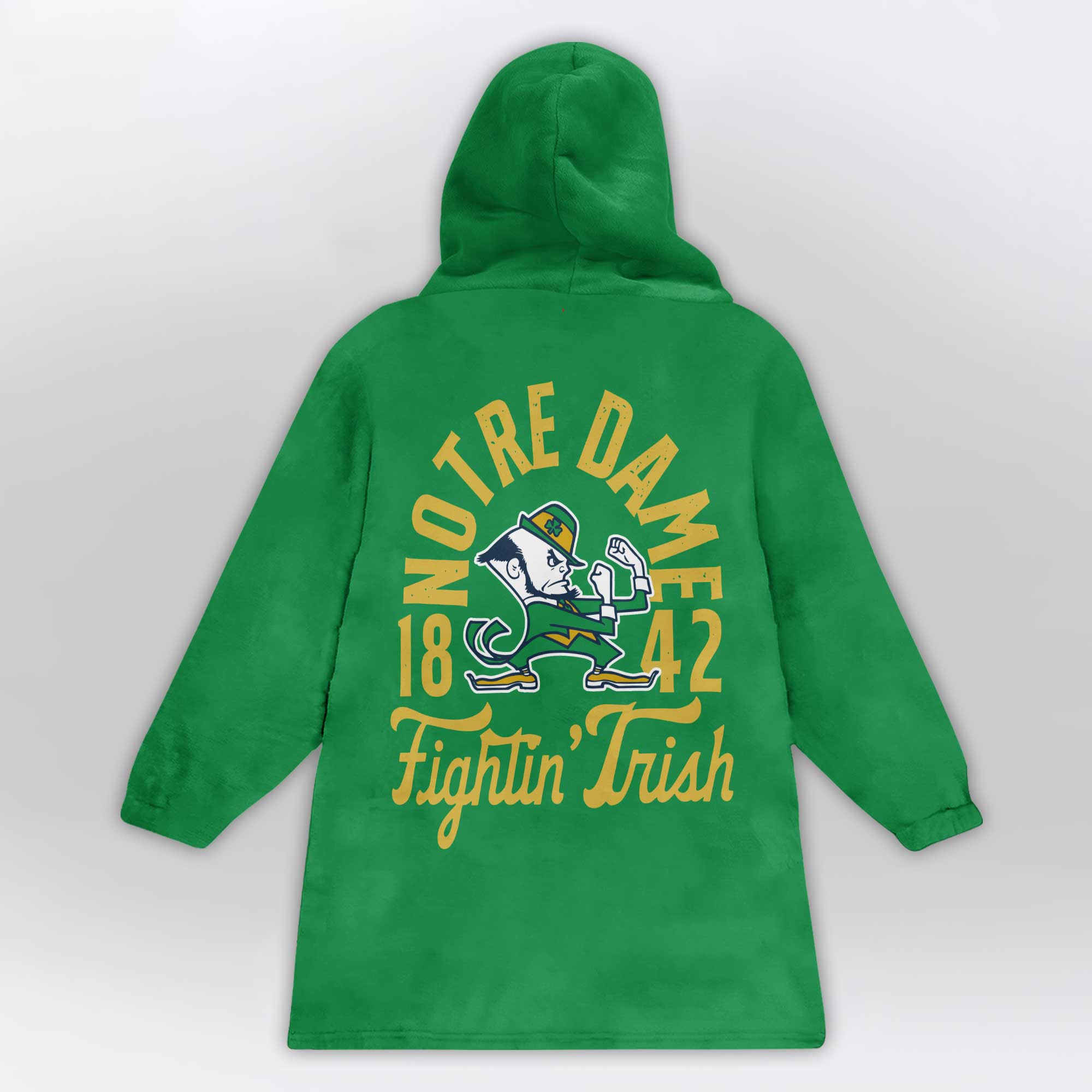 Kid Notre Dame Football Unisex Blanket Hoodie