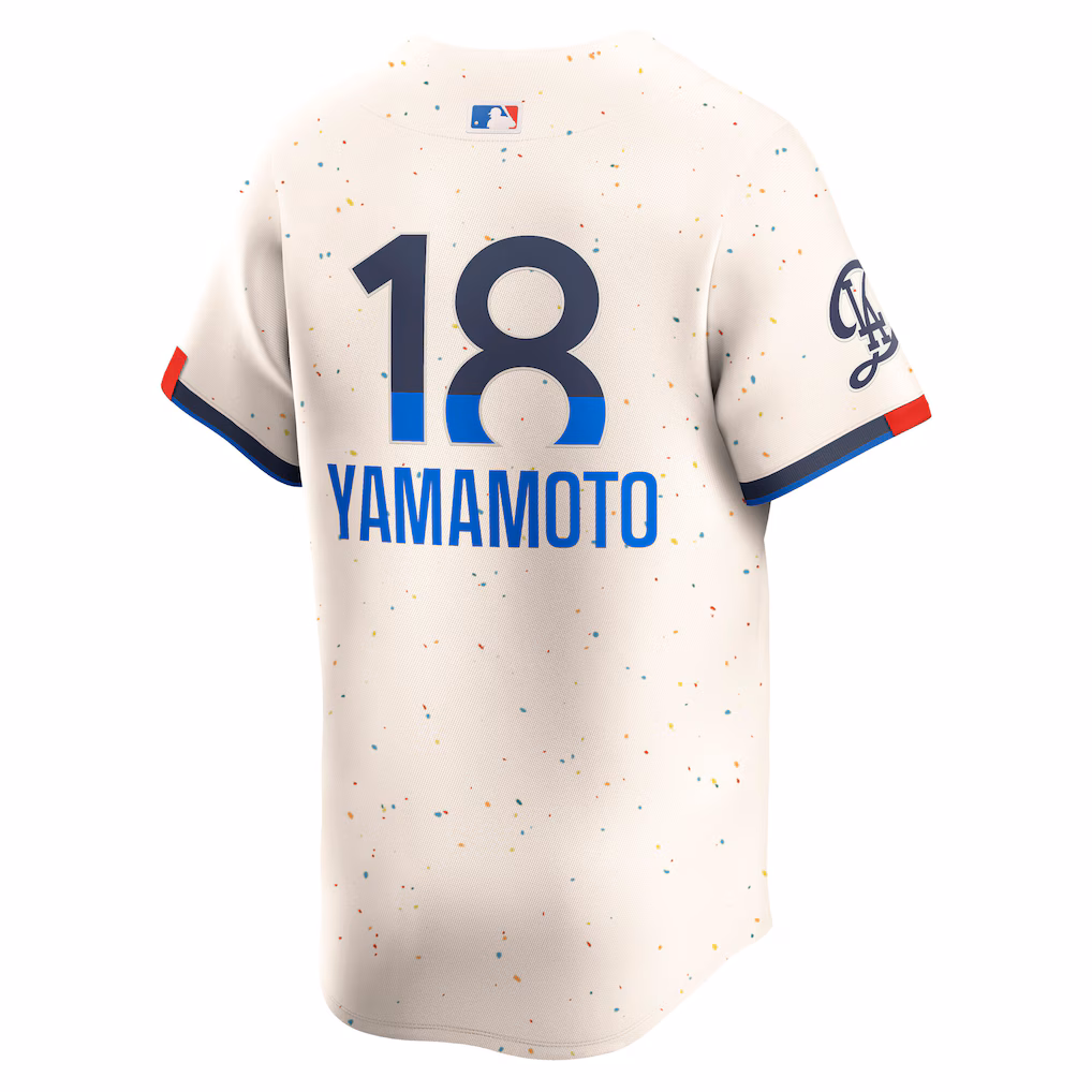 Yoshinobu Yamamoto #18 Los Angeles Dodgers City Connect Limited Jersey - Cream