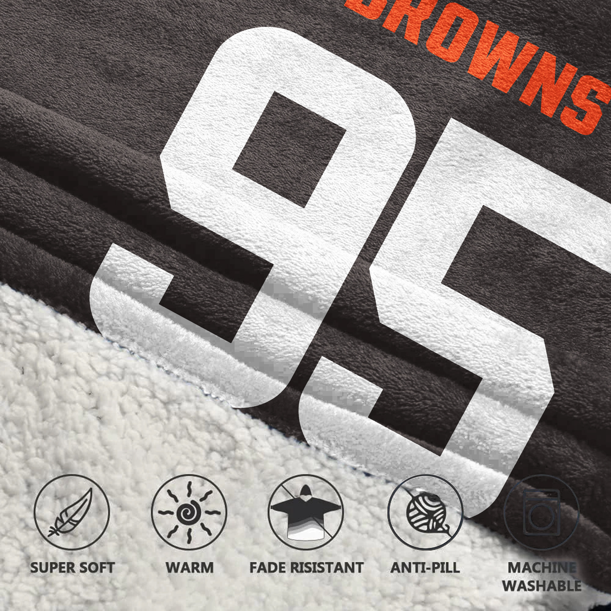 Adult M.G. 95 Cleveland Football Unisex Blanket Hoodie