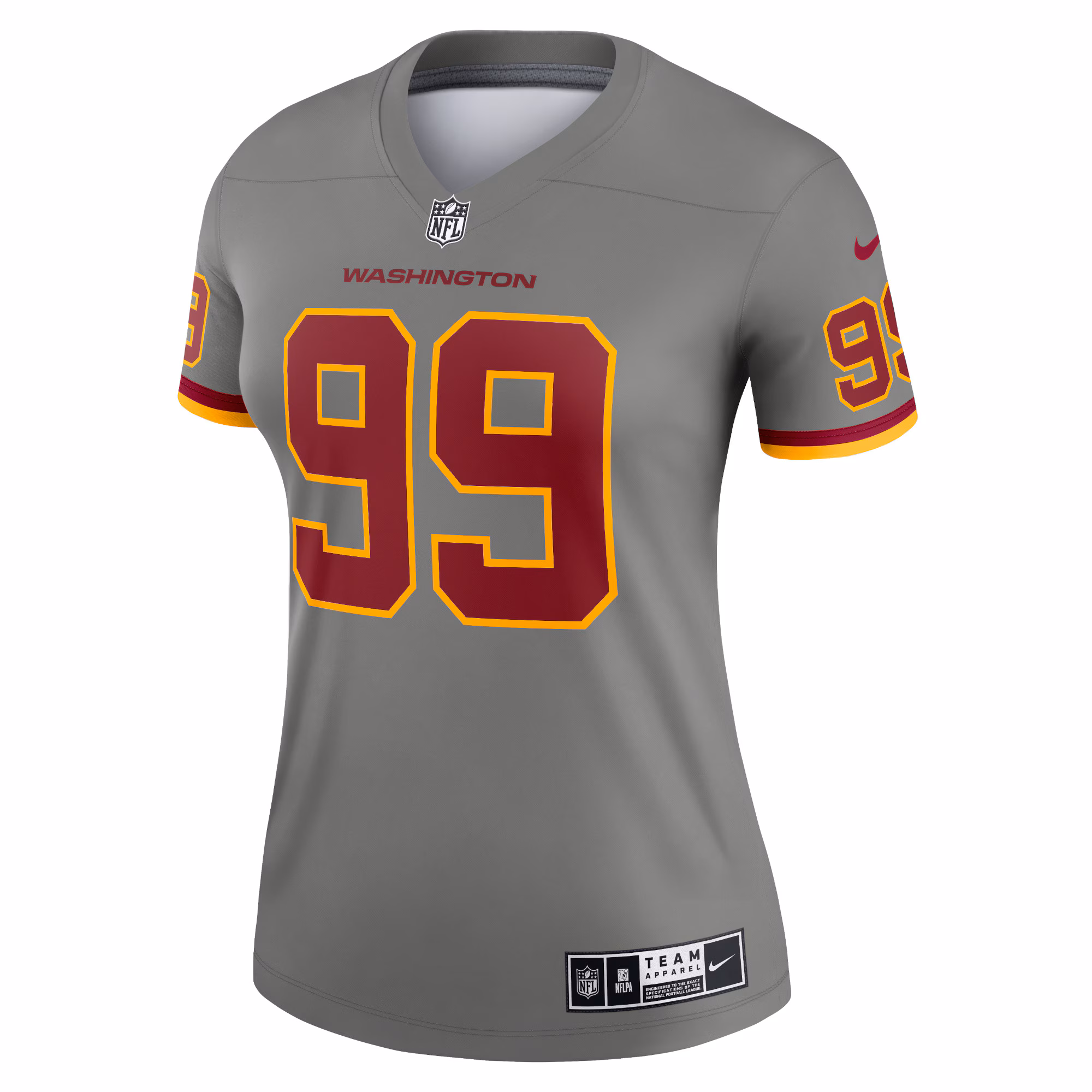 Chase Young Washington Football Team Women's Inverted Legend Jersey - Gray