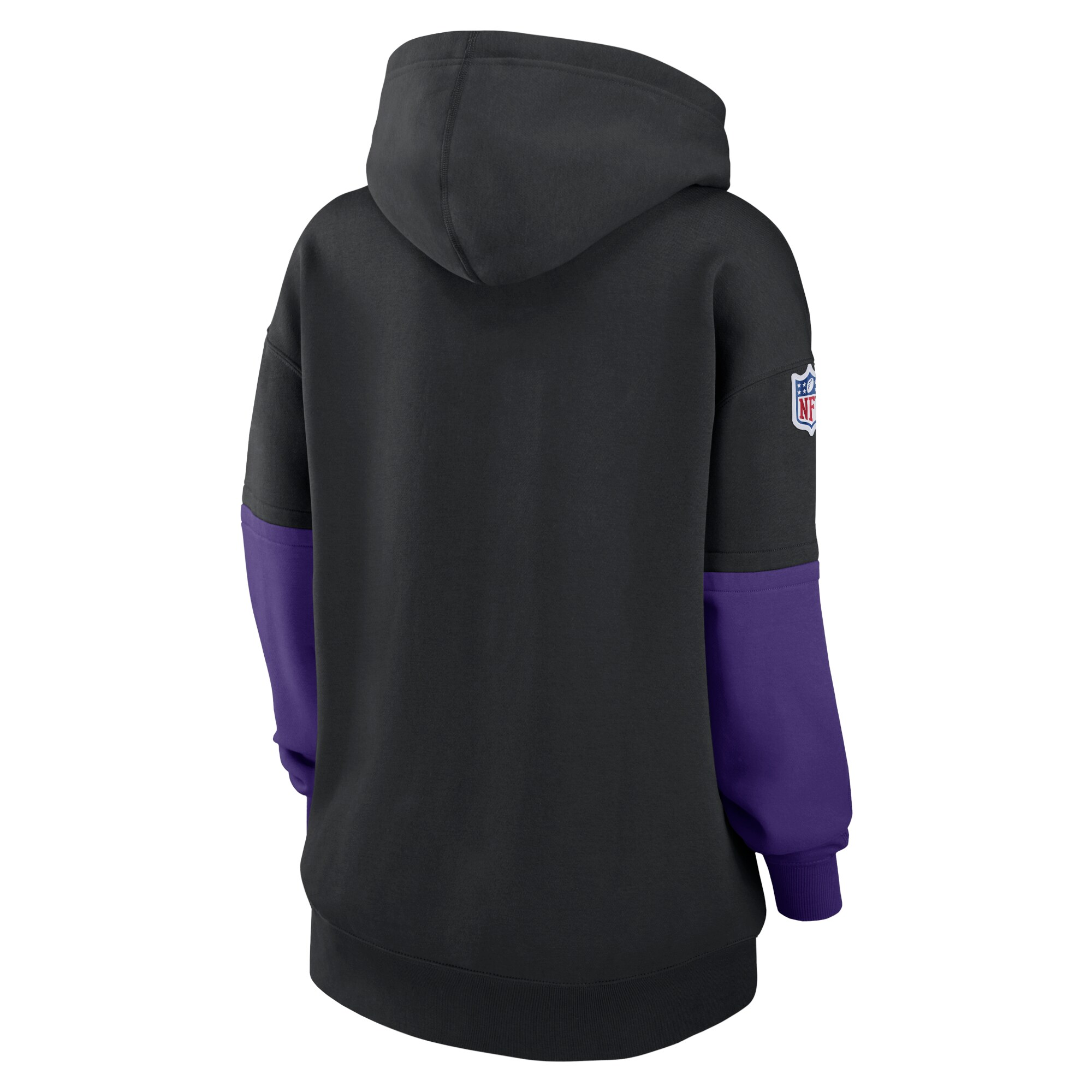 Minnesota Vikings Women's 2024 Sideline Essential Fleece Pullover Hoodie - Black