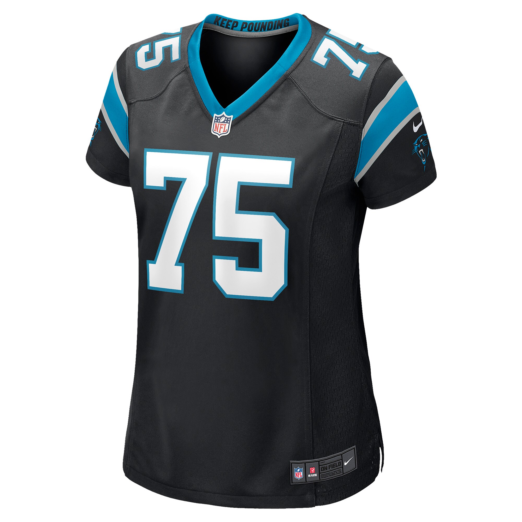 Cameron Erving Carolina Panthers  Women's Game Jersey - Black